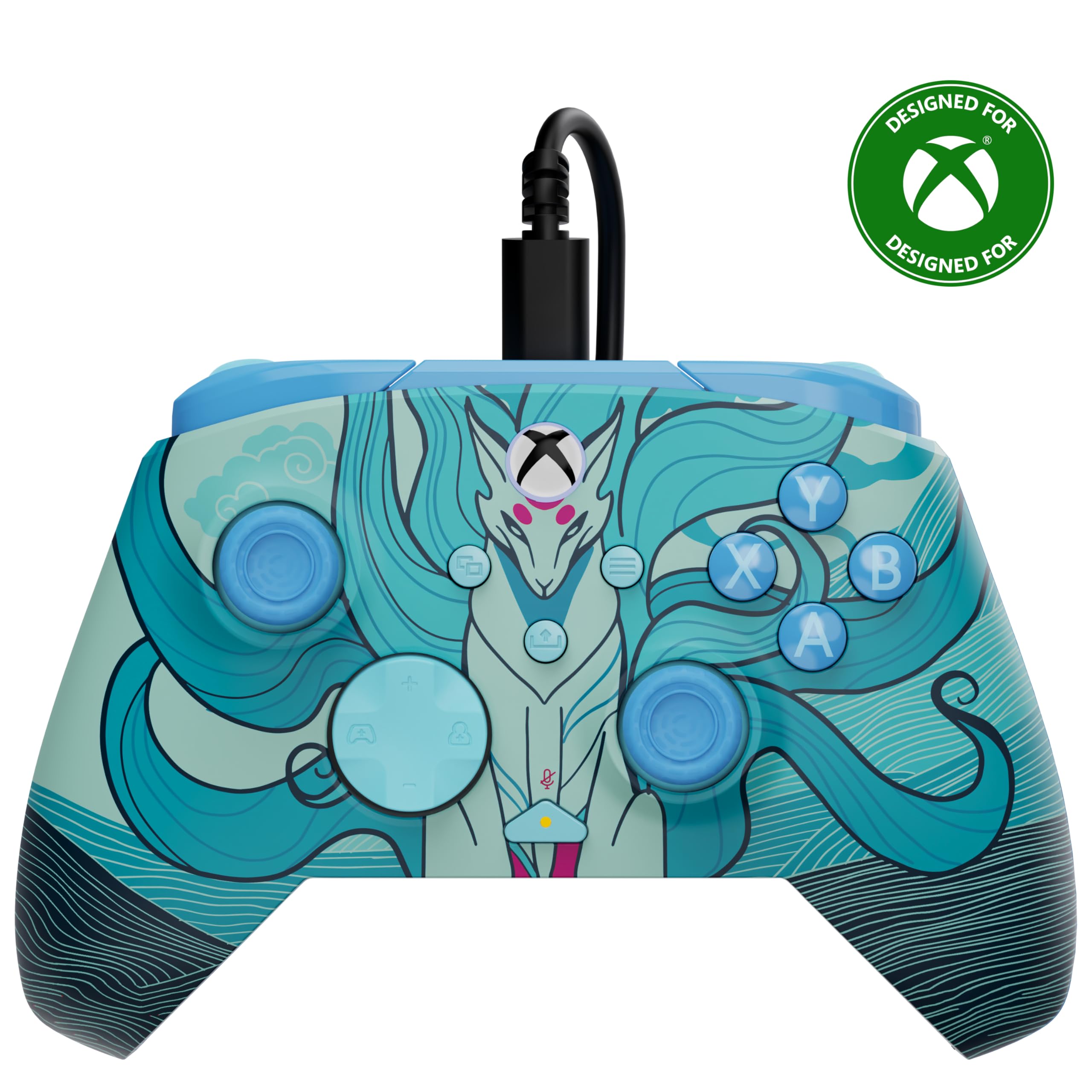 Turtle Beach Rematch Advanced Blue Kitsune Wired Gaming Controller for Xbox