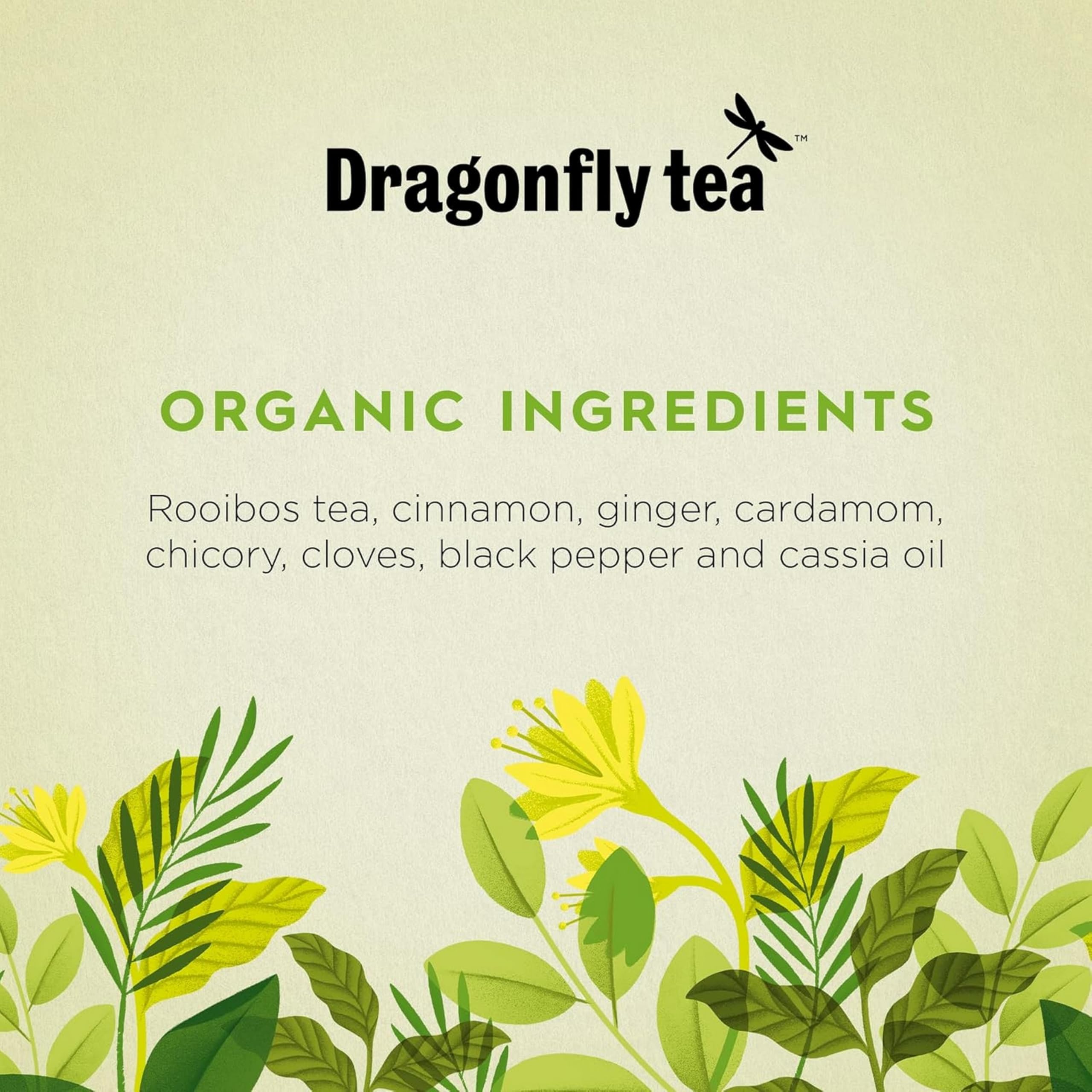 DRAGONFLY Rooibos Cape Chai Tea - Naturally Caffeine Free Herbal Tea | 160 Teabags (4x40 Pack)