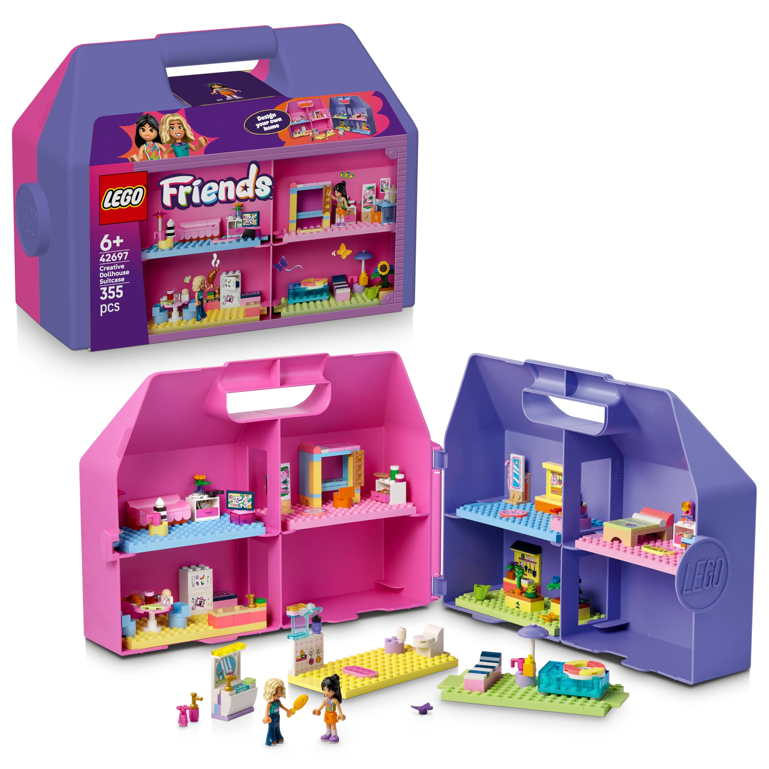 LEGO Friends Creative Dollhouse Suitcase Building Set | Portable Travel Toy | Ages 6+