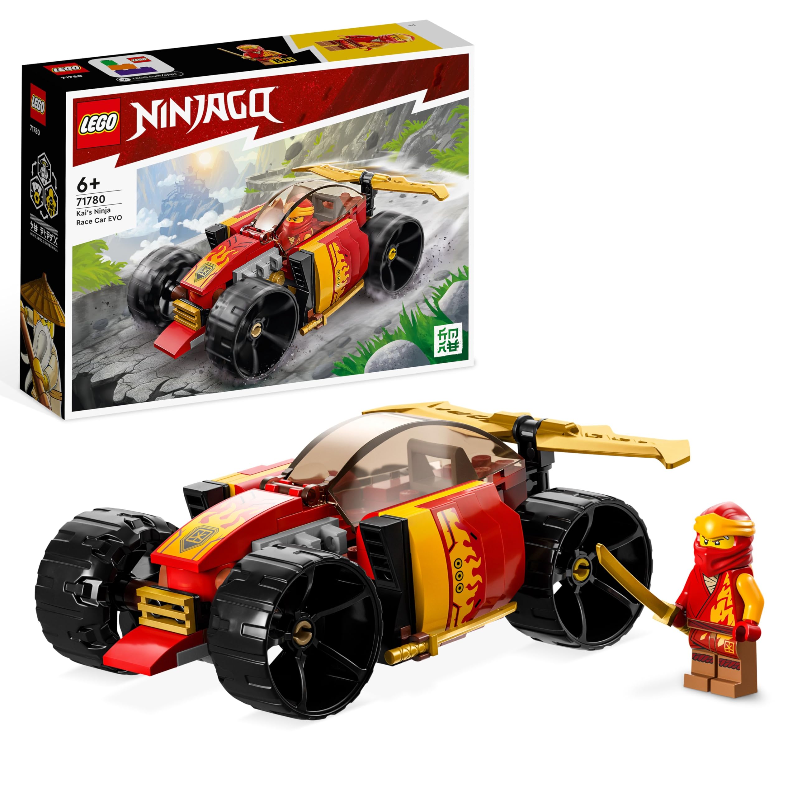 LEGO 71780 NINJAGO Kai’s Ninja Race Car EVO 2in1 Building Set for Kids Ages 6+
