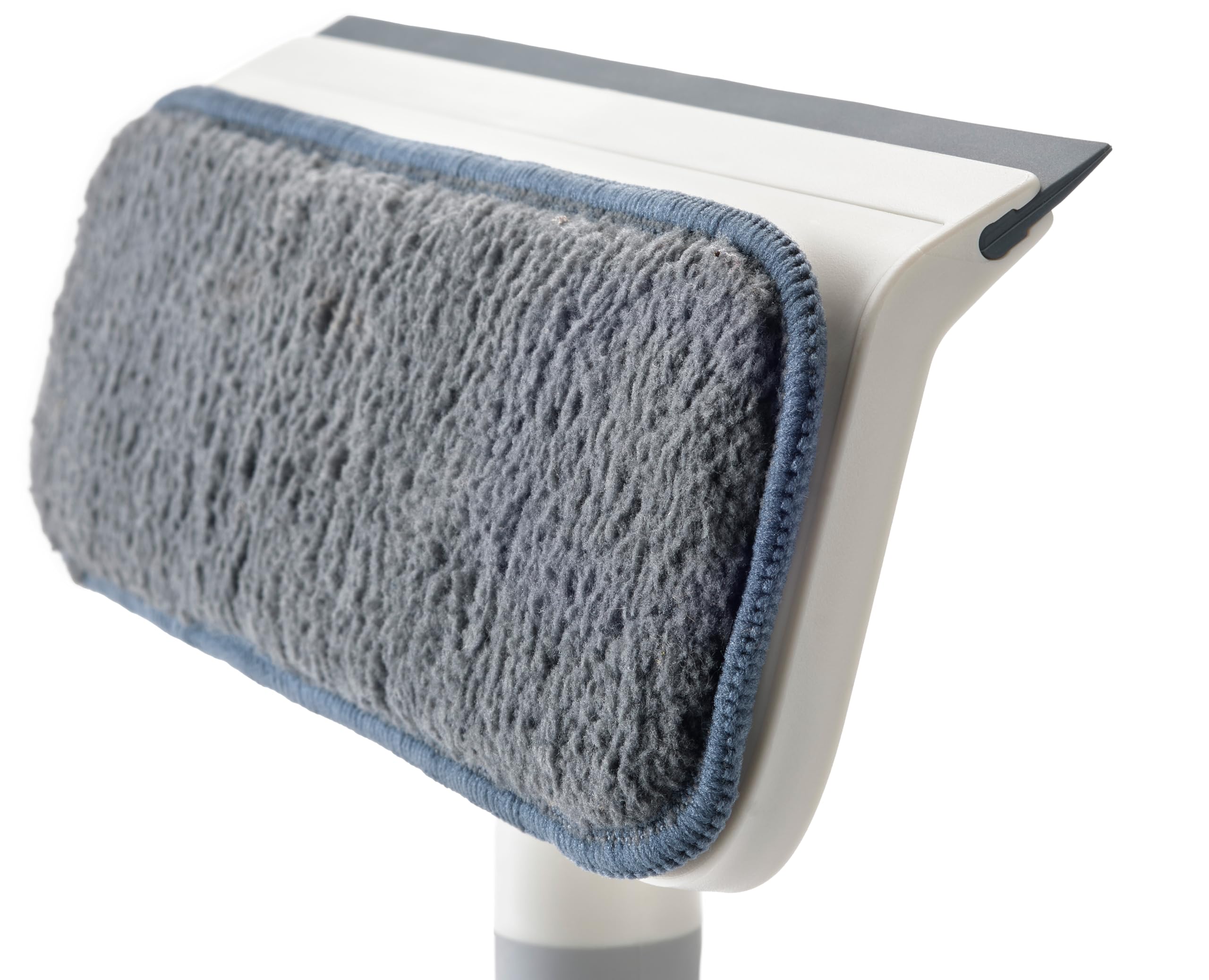 Joseph Joseph CleanTech 2-in-1 Bathroom Cleaning Brush - Microfibre Pad & Silicone Squeegee | 362mm Length