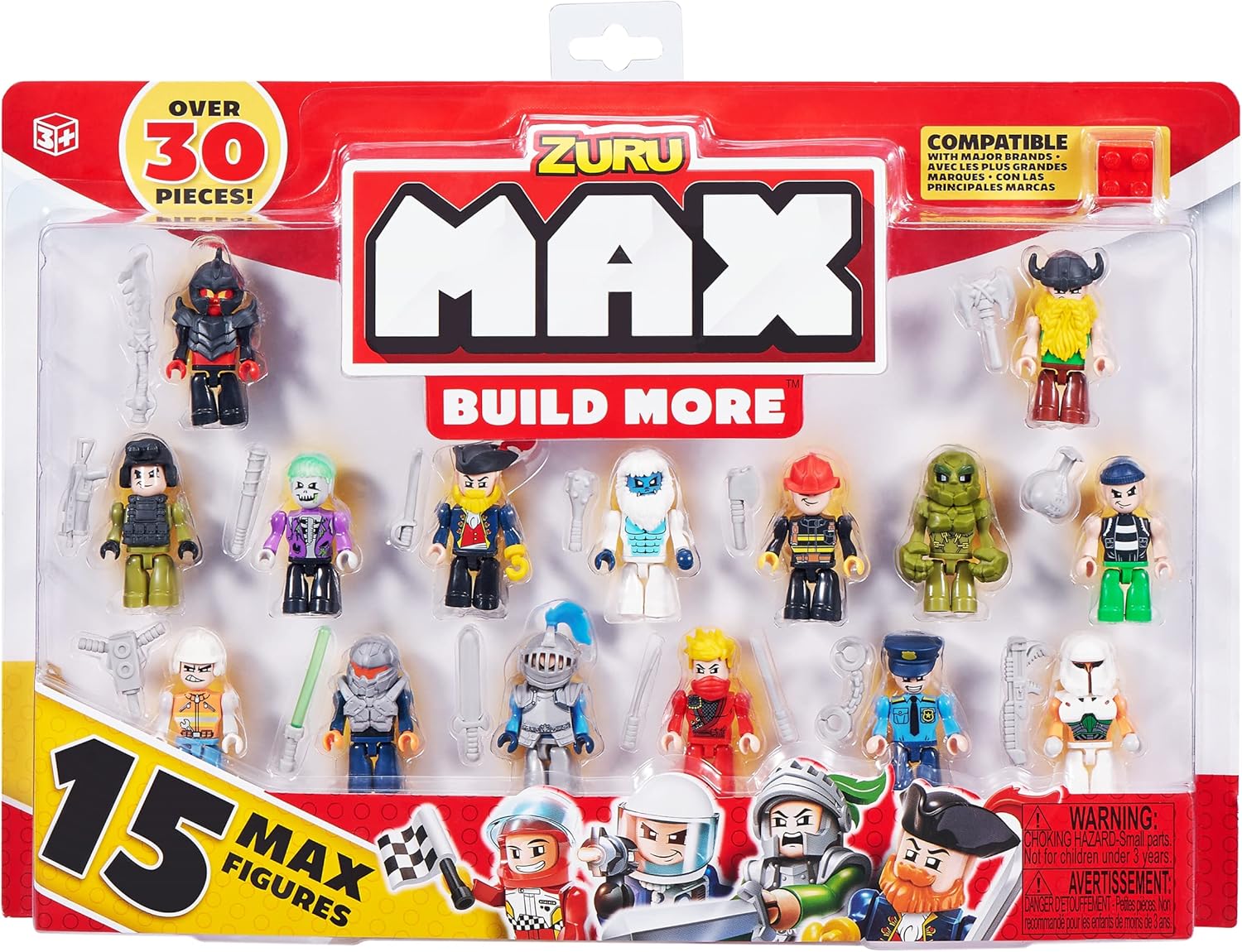 ZURU MAX Build More Mini Figure Set - 15-Piece Building Figures for Creative Play 1