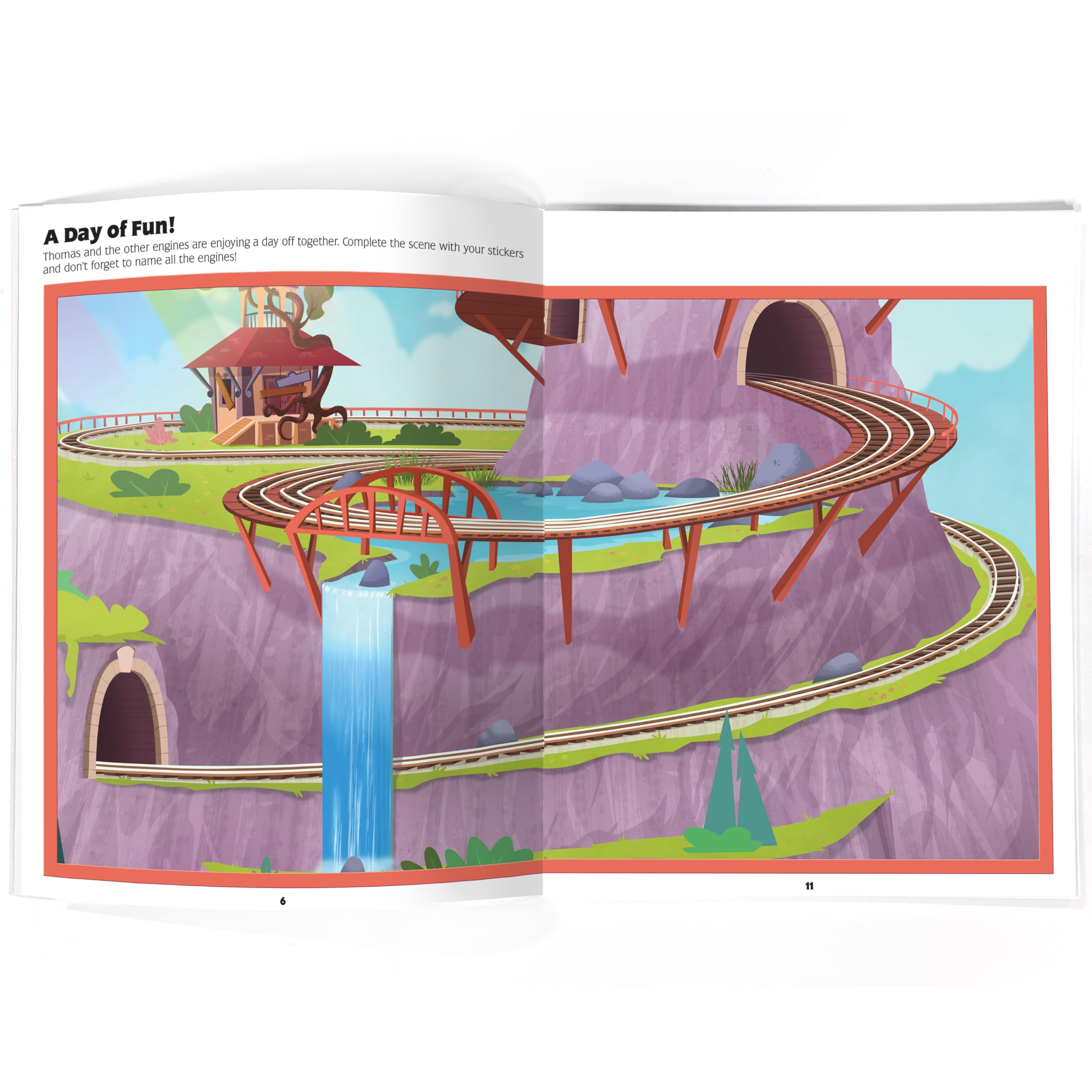 Phidal Thomas & Friends Sticker Book Treasury - 350 Reusable Stickers | 96 Pages | Ages 3+ 4