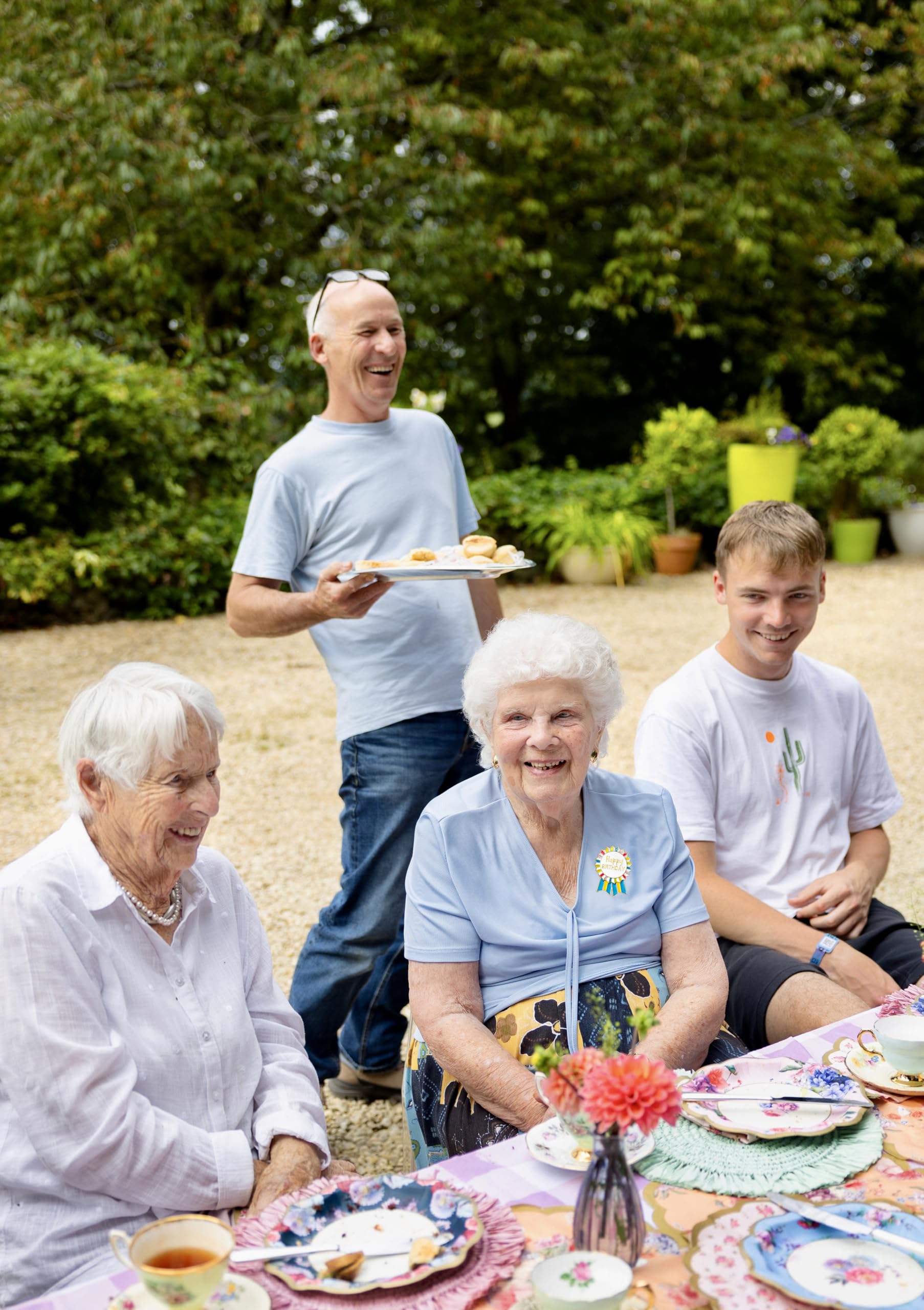 Talking Tables Happy Birthday Badge - Rainbow Gold Enamel Metal Rosette | Reusable Party Accessory | 4.5 cm 6