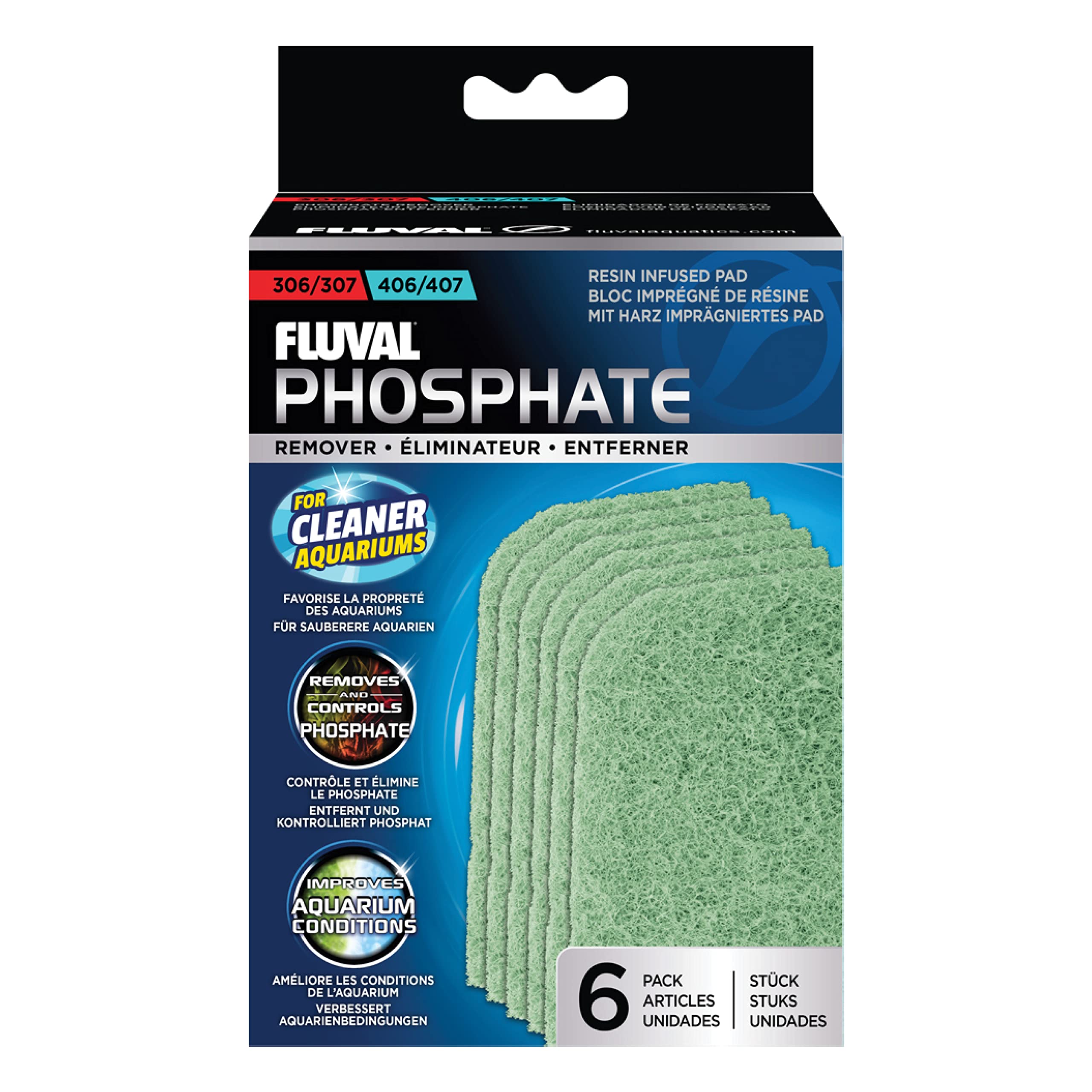 Fluval 306/307 & 406/407 Phosphate Remover Pad - Controls Algae & Traps Debris