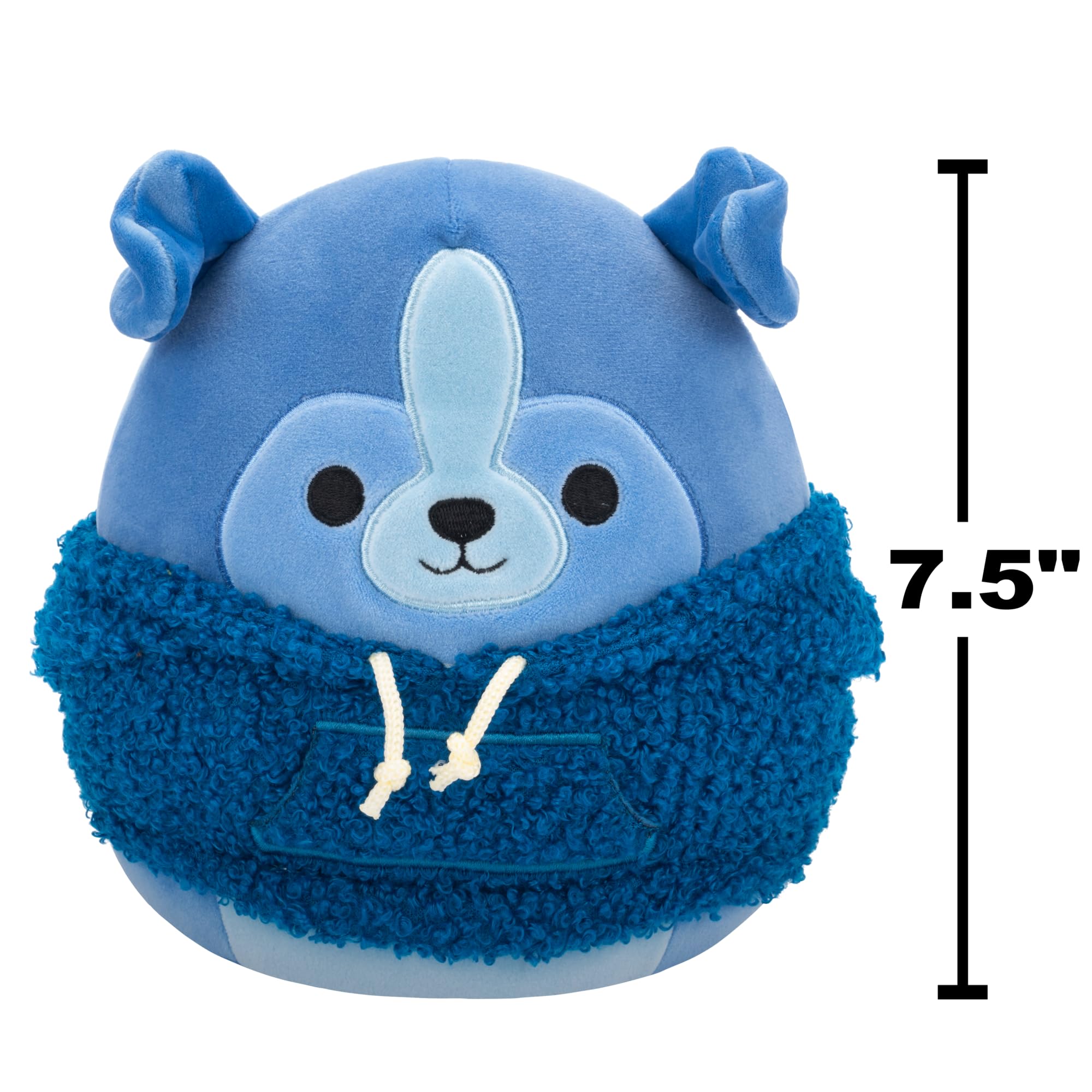 Squishmallows Botera the Navy Blue Sheltie - 7.5-Inch Plush with Wooly Hoodie 9