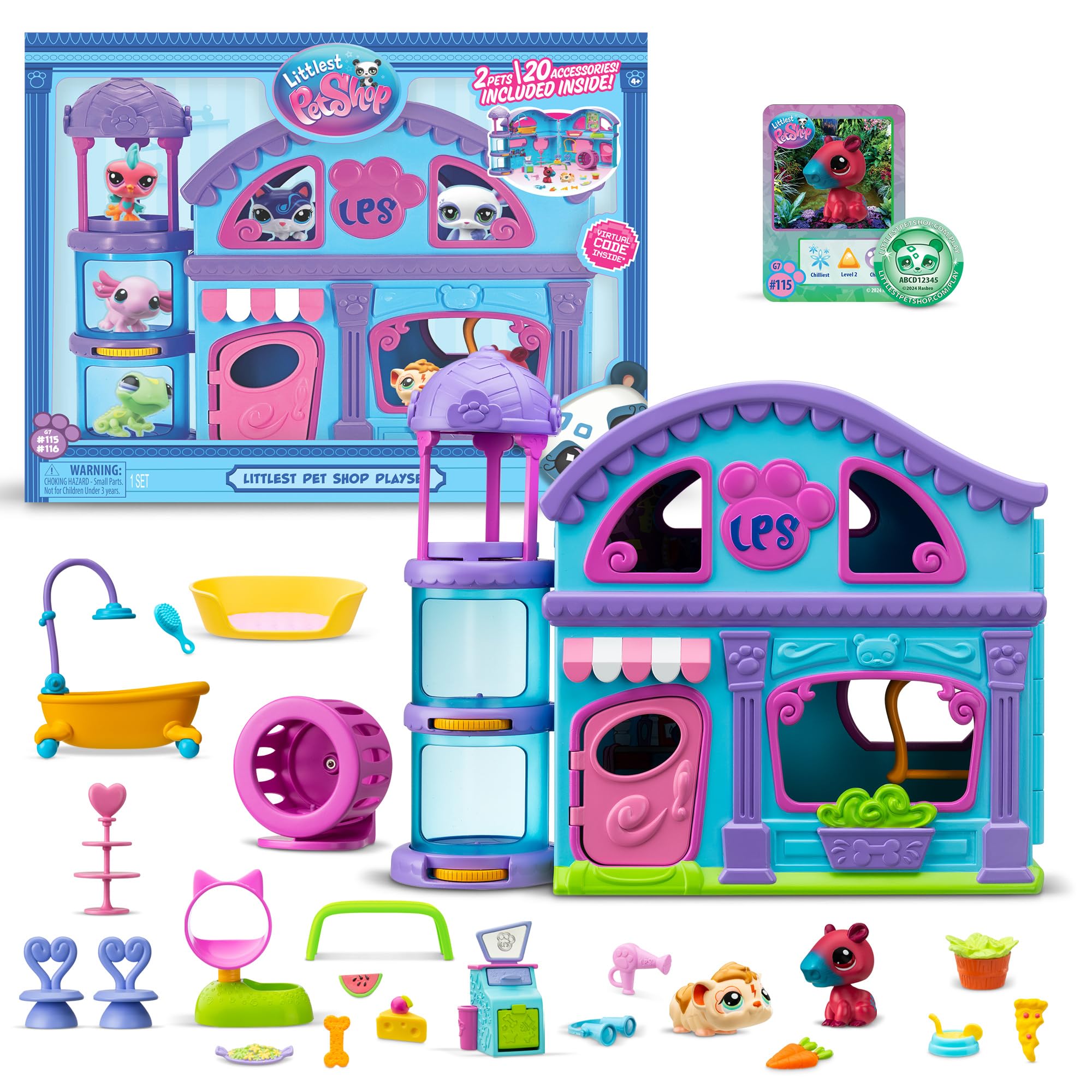 Littlest Pet Shop Series 2 Pet Shop Playset - With 2 Mini Pets & 20 Accessories