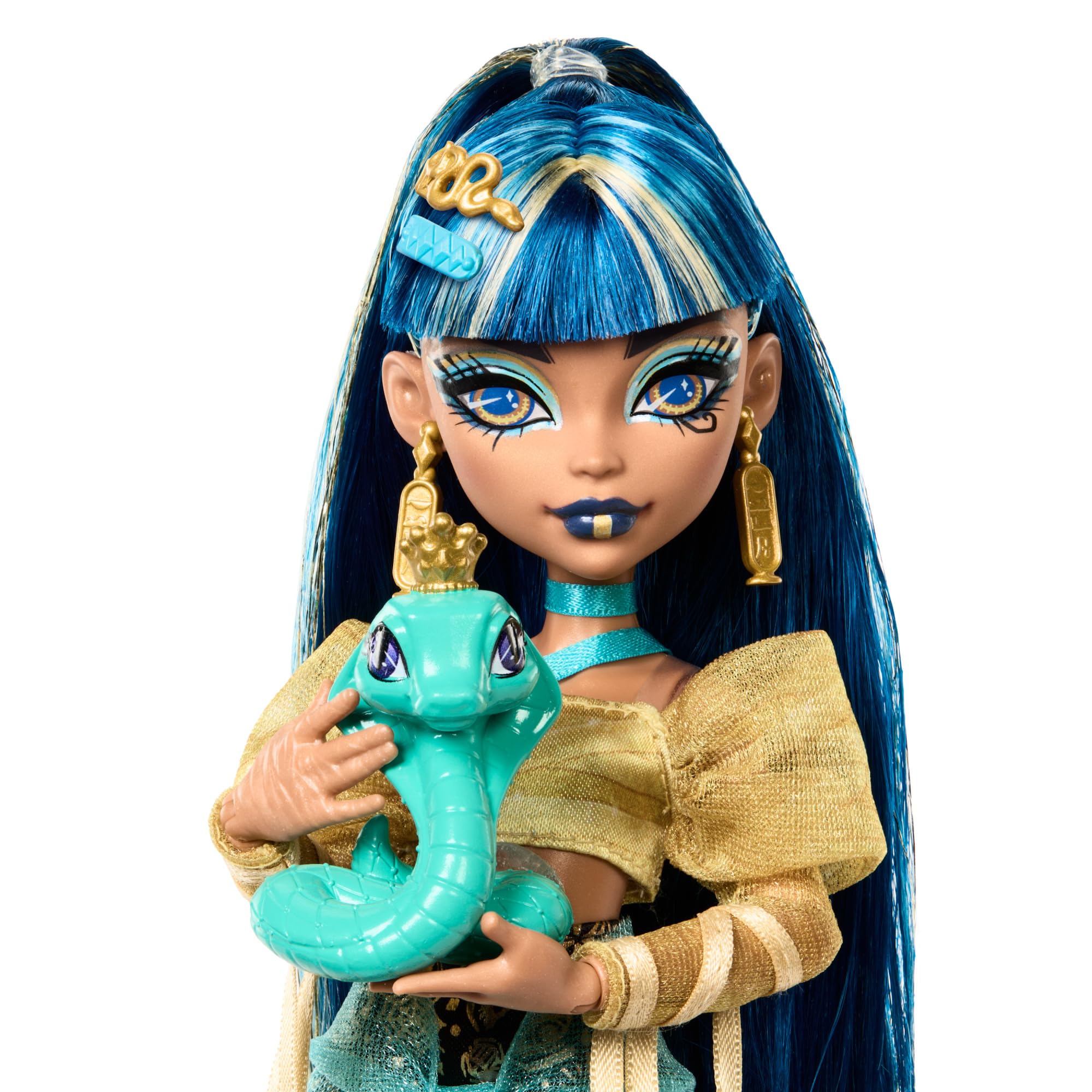 Monster High Cleo De Nile Doll - Mummy Style in Gold | 5.9 inches | Model HXH74 3