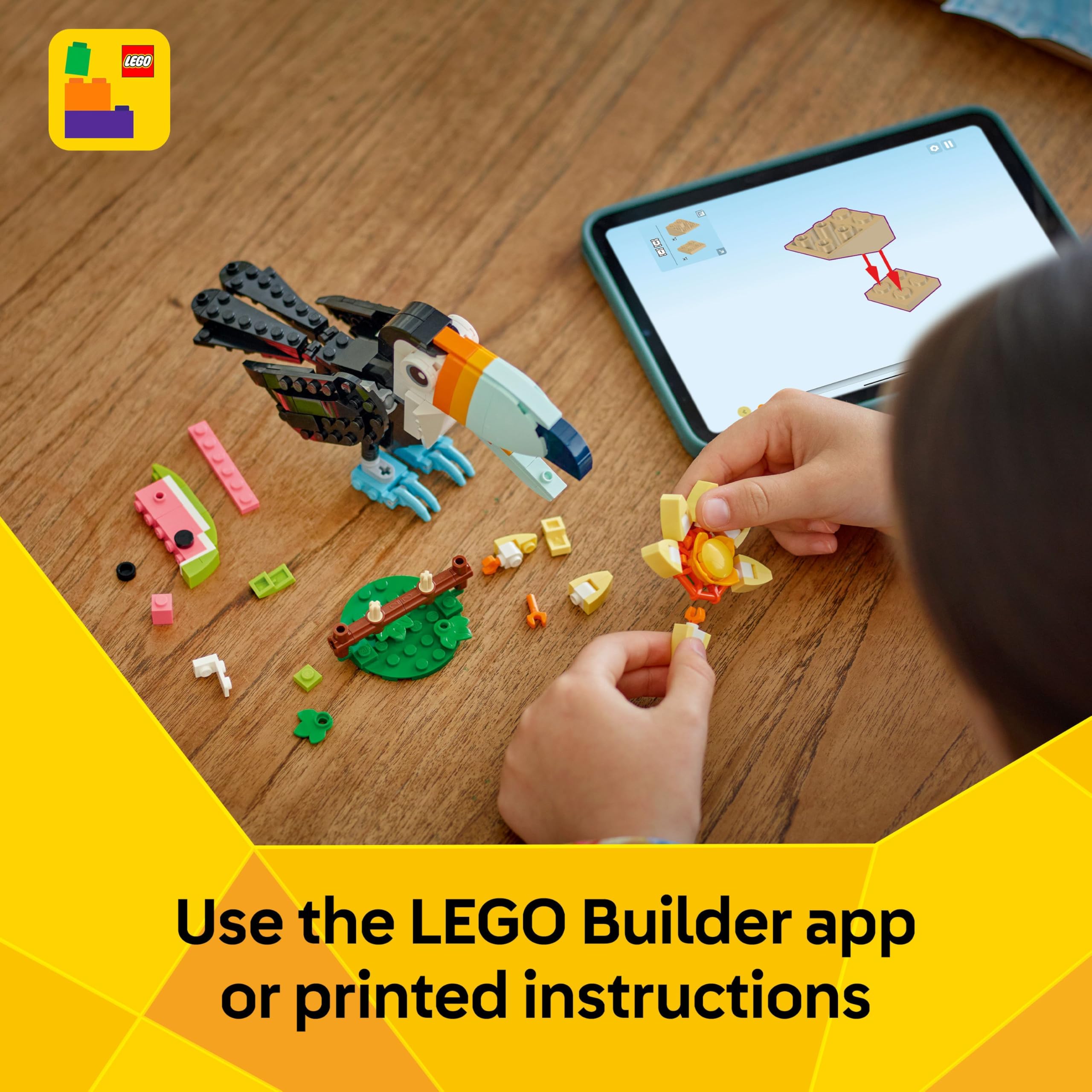 LEGO Creator 3in1 Wild Animals: Tropical Toucan 31173 Building Set | Ages 7+ | 3 Models in 1 7