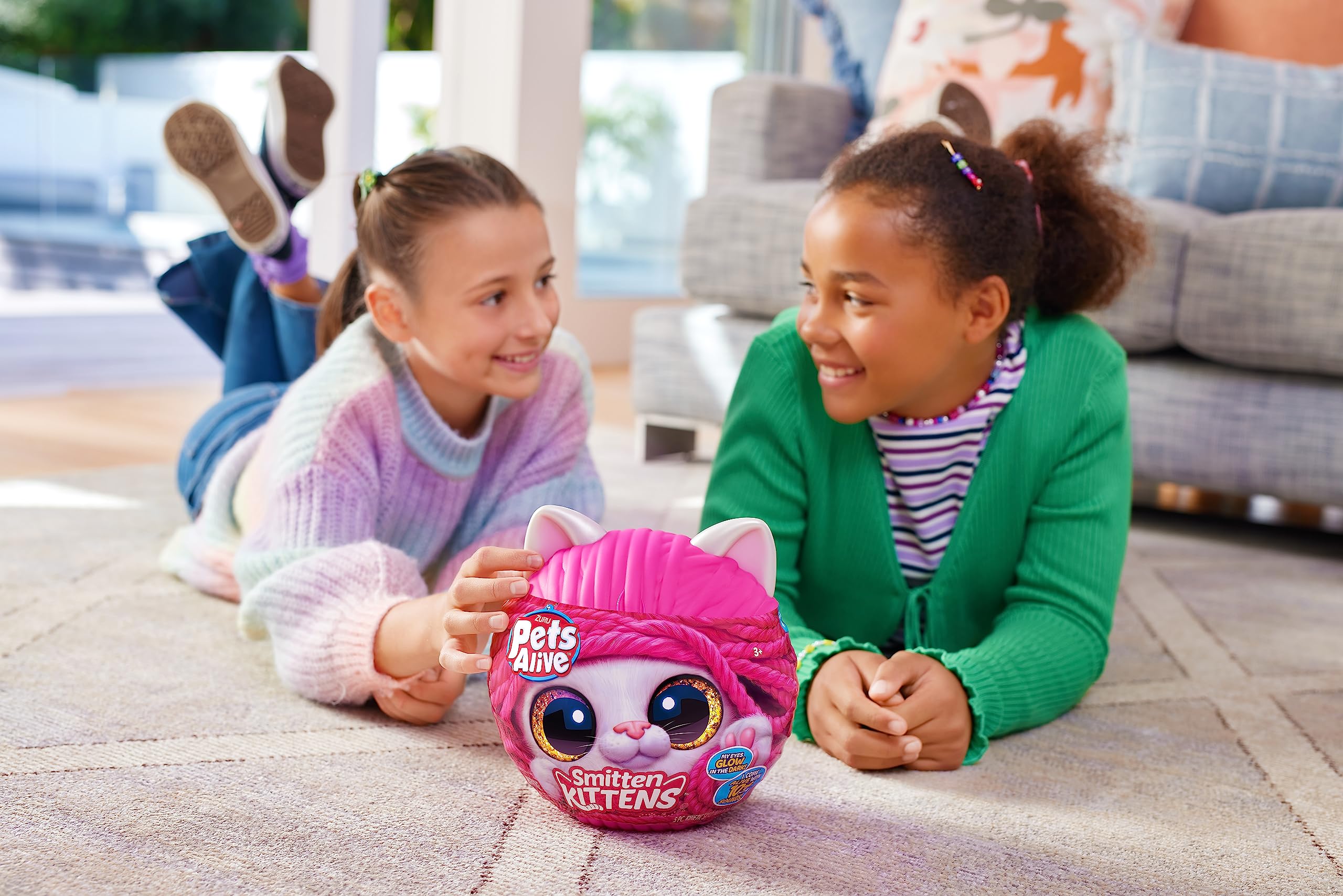 Pets Alive Smitten Kitten Lucky - Interactive Electronic Plush Toy with 10 Real Kitten Sounds, Ages 3+ 7