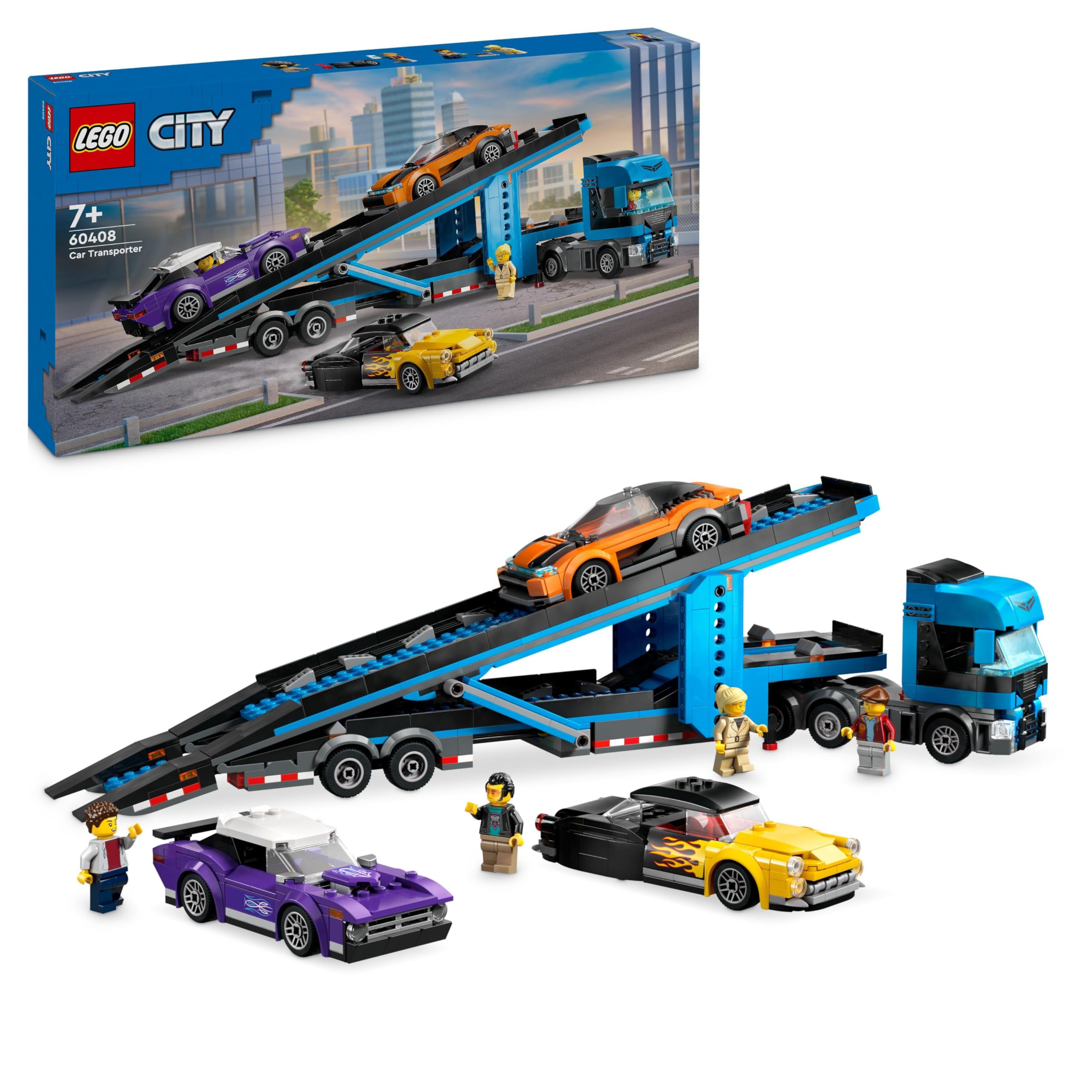 LEGO City Car Transporter Truck with Sports Cars - 998-Piece Building Set for Ages 7+ 1