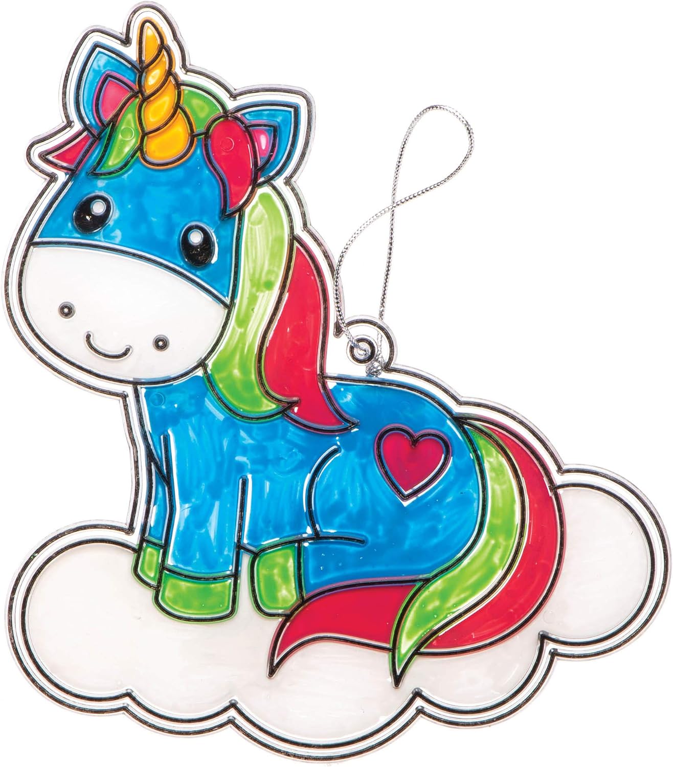 Baker Ross Unicorn Suncatcher Decorations - Arts & Crafts Kit for Kids 8
