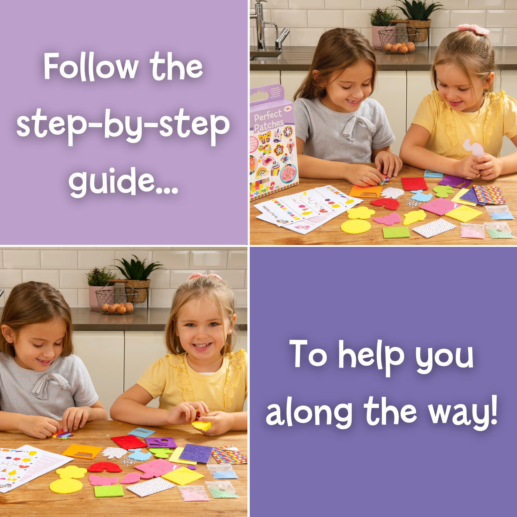 Galt Perfect Patches Arts and Crafts Kit - 10 Fun Fuzzy Felt Faces for Ages 5+ 8