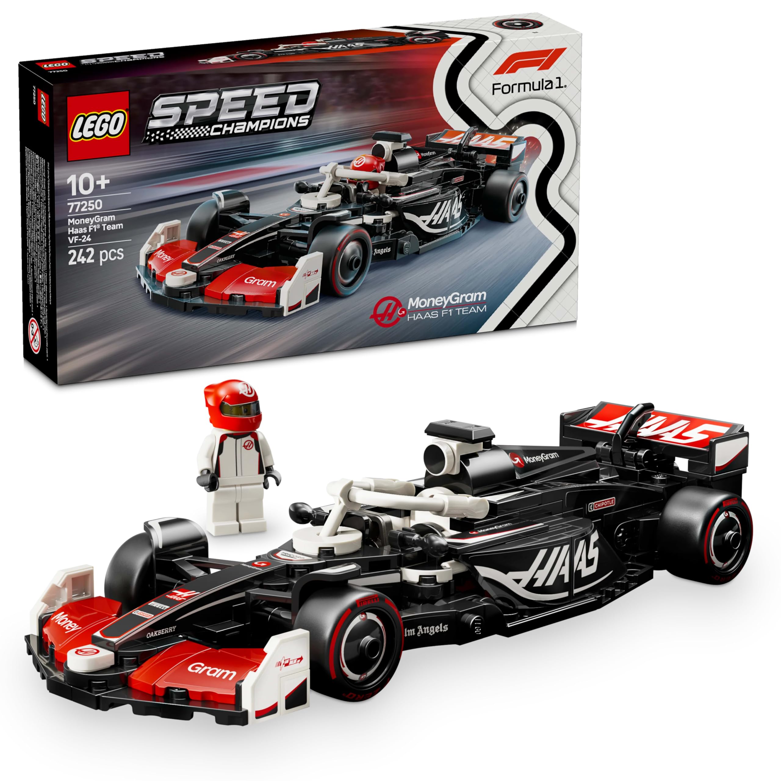 LEGO Speed Champions MoneyGram Haas F1 Team VF-24 Race Car Toy with Driver Minifigure - Building Set for 10+ 1