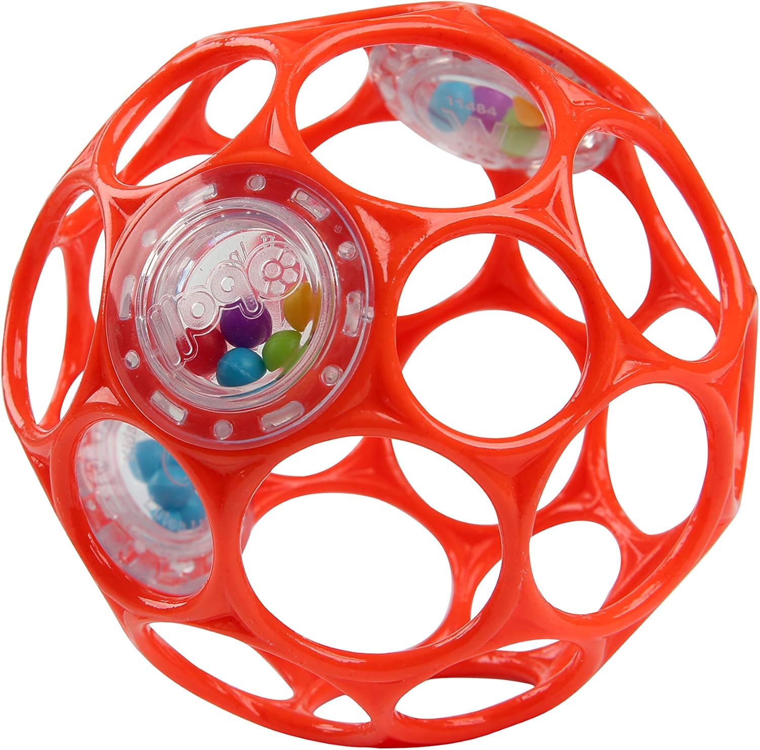 Bright Starts Oball Easy-Grasp Rattle - BPA-Free Infant Toy for Newborns 1