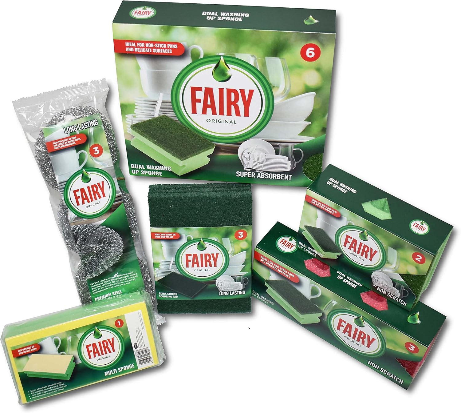 Addis Fairy Platinum Non-Scratch Glassware Cup Clean Buddy Sponge, Pack of 2 7