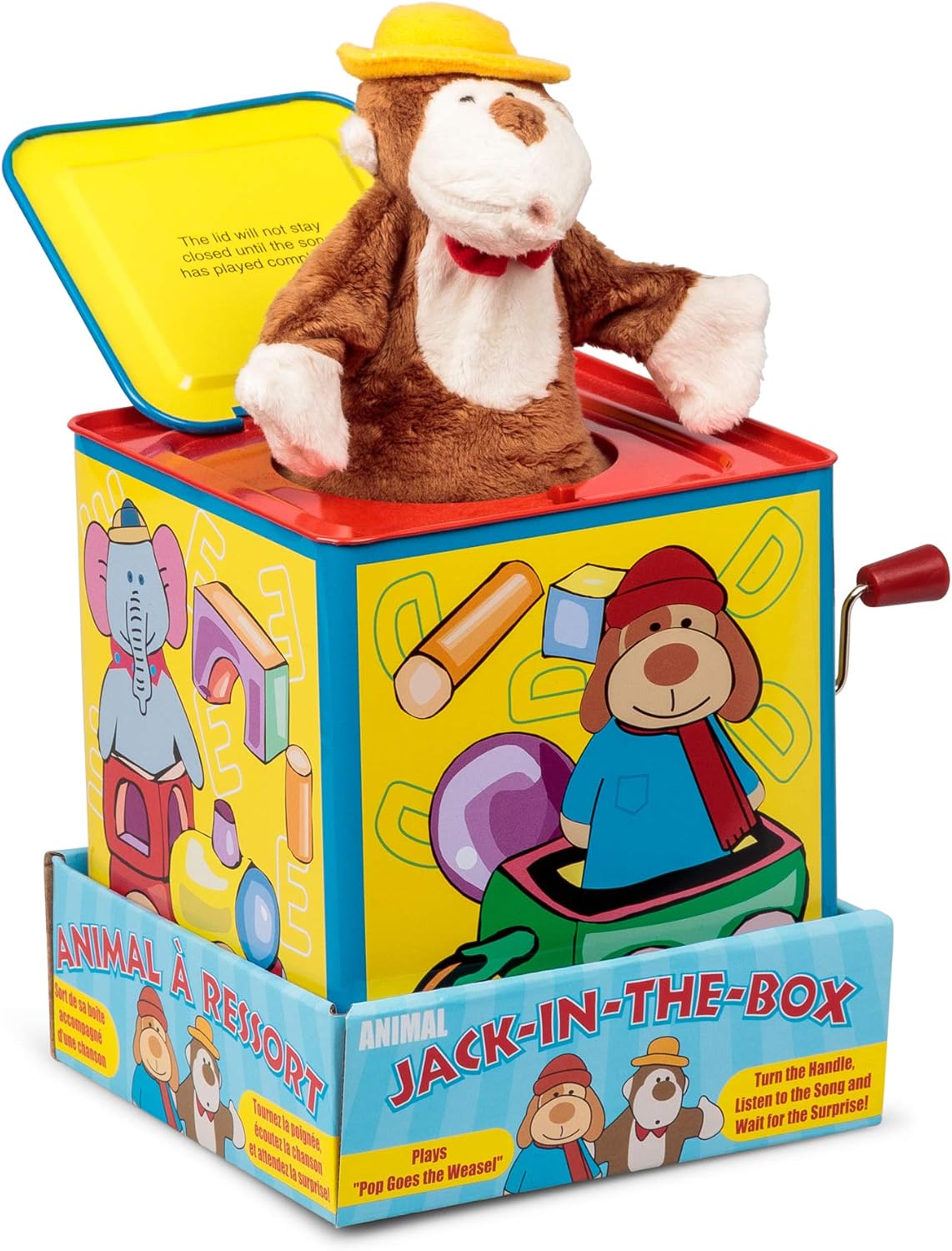 Animal Jack in the Box - Musical Tin Toy with Fabric Surprise (Styles May Vary) 3
