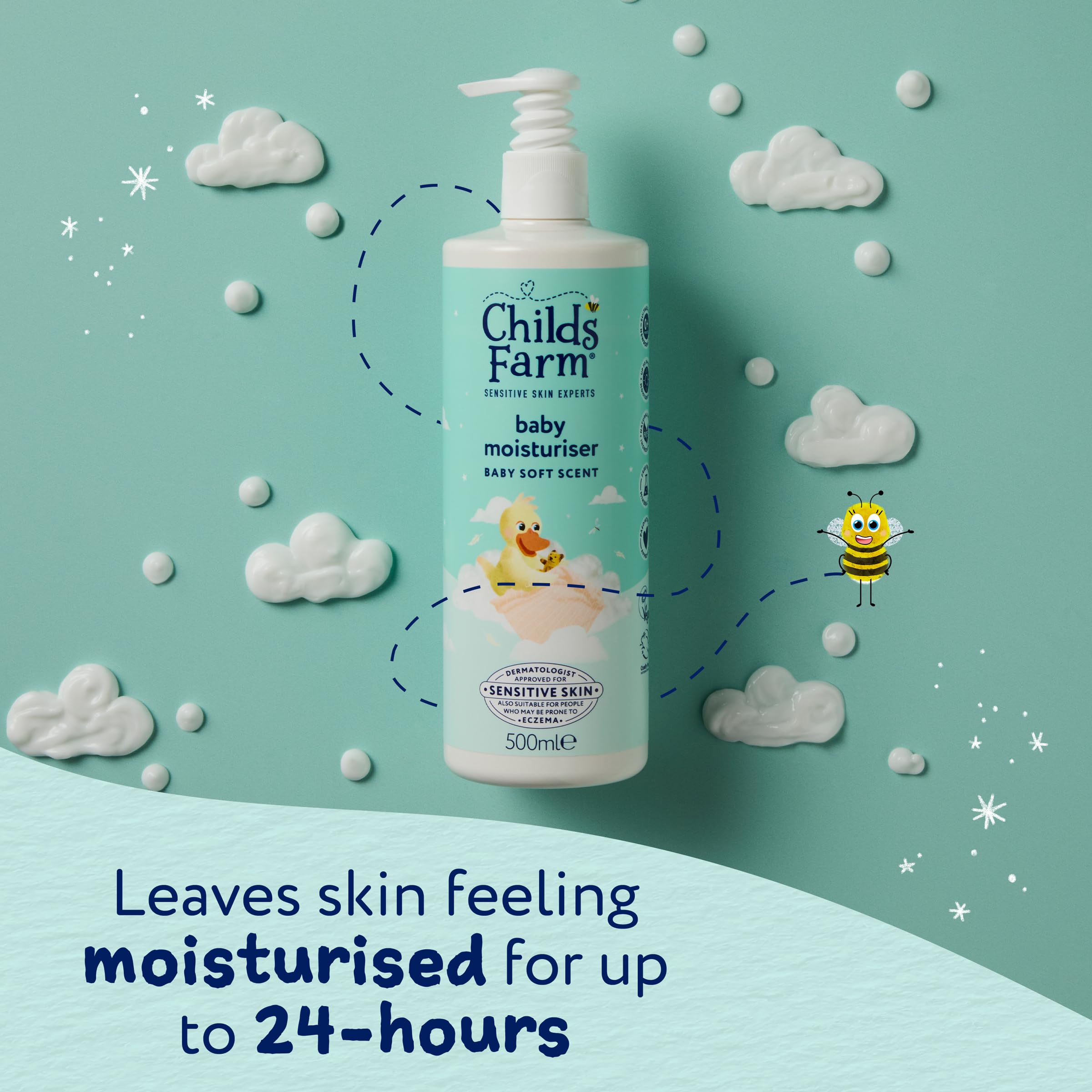 Childs Farm Baby Moisturiser - 24 Hour Hydration | Mineral Oil-Free | Suitable for Sensitive Skin 5