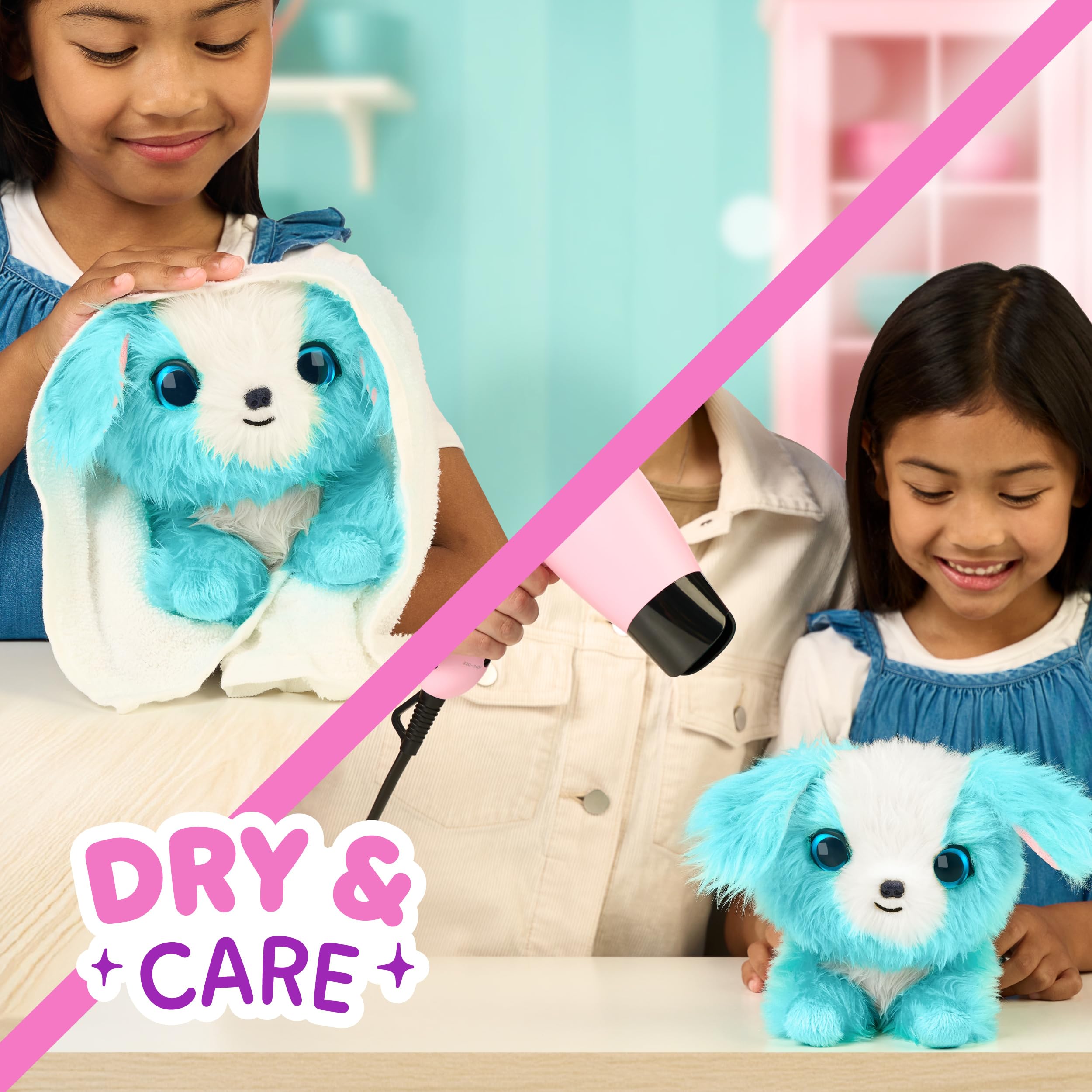 Scruff-a-Luvs Pet Scruffs Blue - Wash & Reveal Mystery Plush Toy, 7.5" Tall 7