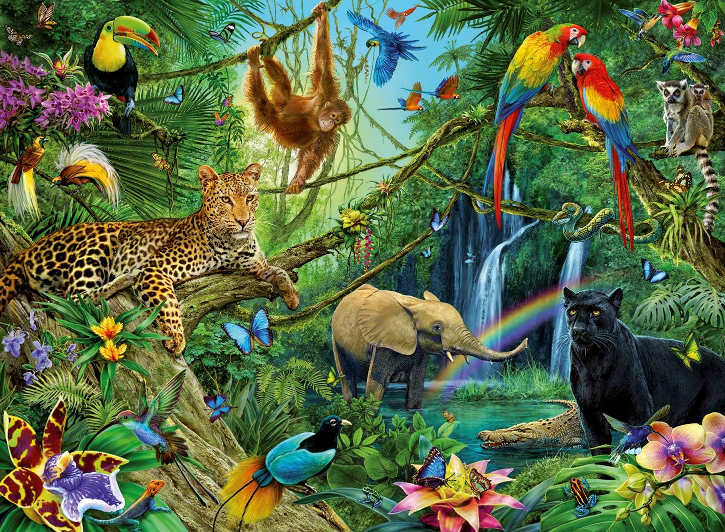 Ravensburger Jungle 200 Piece Jigsaw Puzzle - Extra Large Pieces for Kids 8+ 12