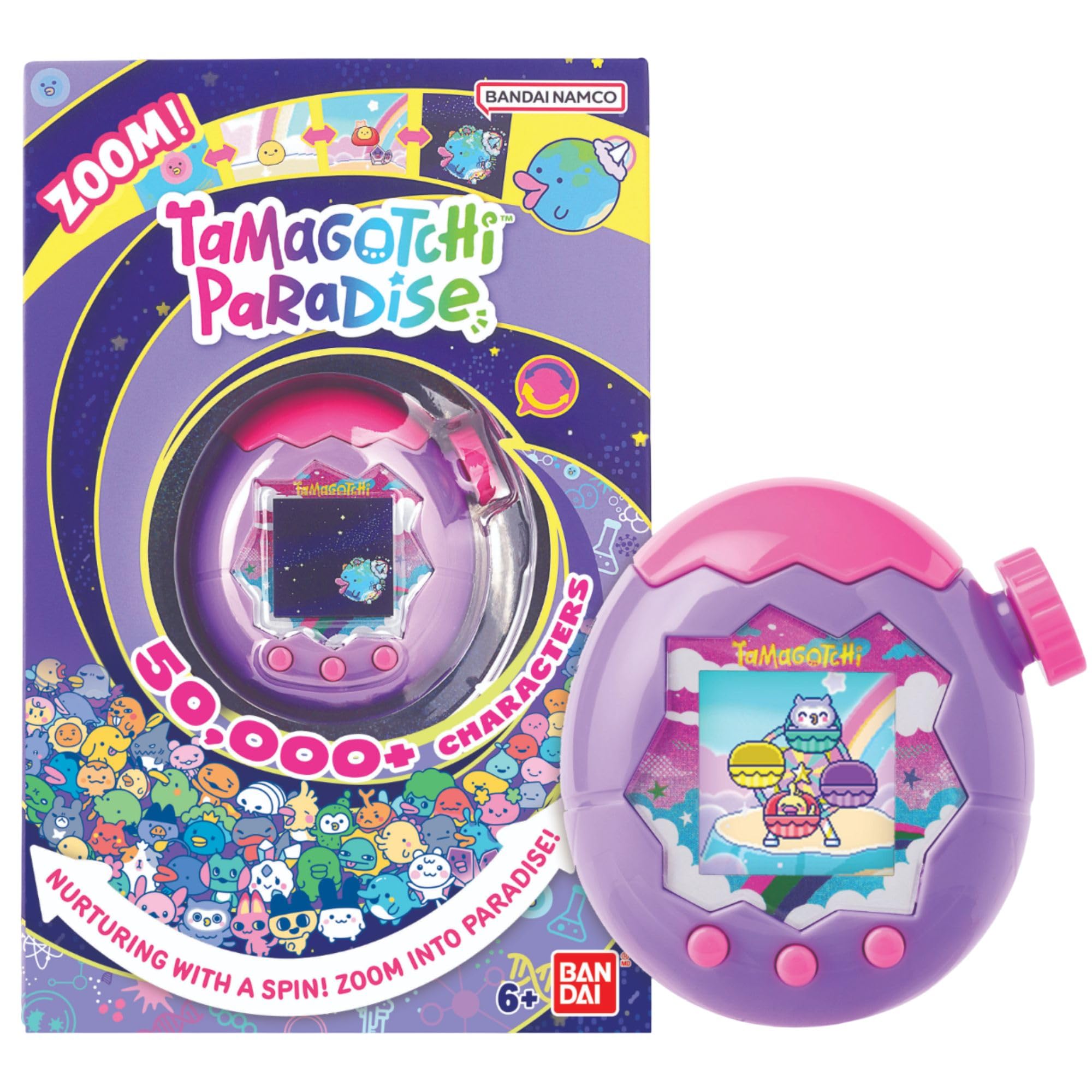 Bandai Tamagotchi Paradise Digital Pet - Electronic Interactive Toy with Zoom Function, Sky Shell, Ages 8+ 1