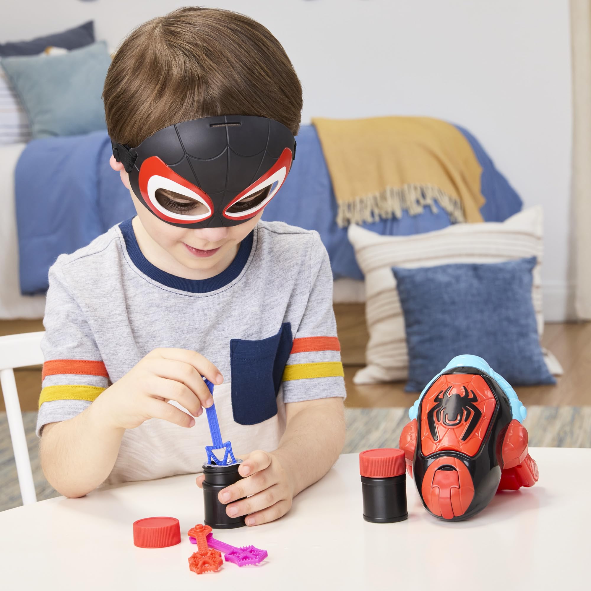 Miles 'Spin' Morales Bubble Slinger - Electronic Web-Blasting Bubble Toy for Kids 3+ 15