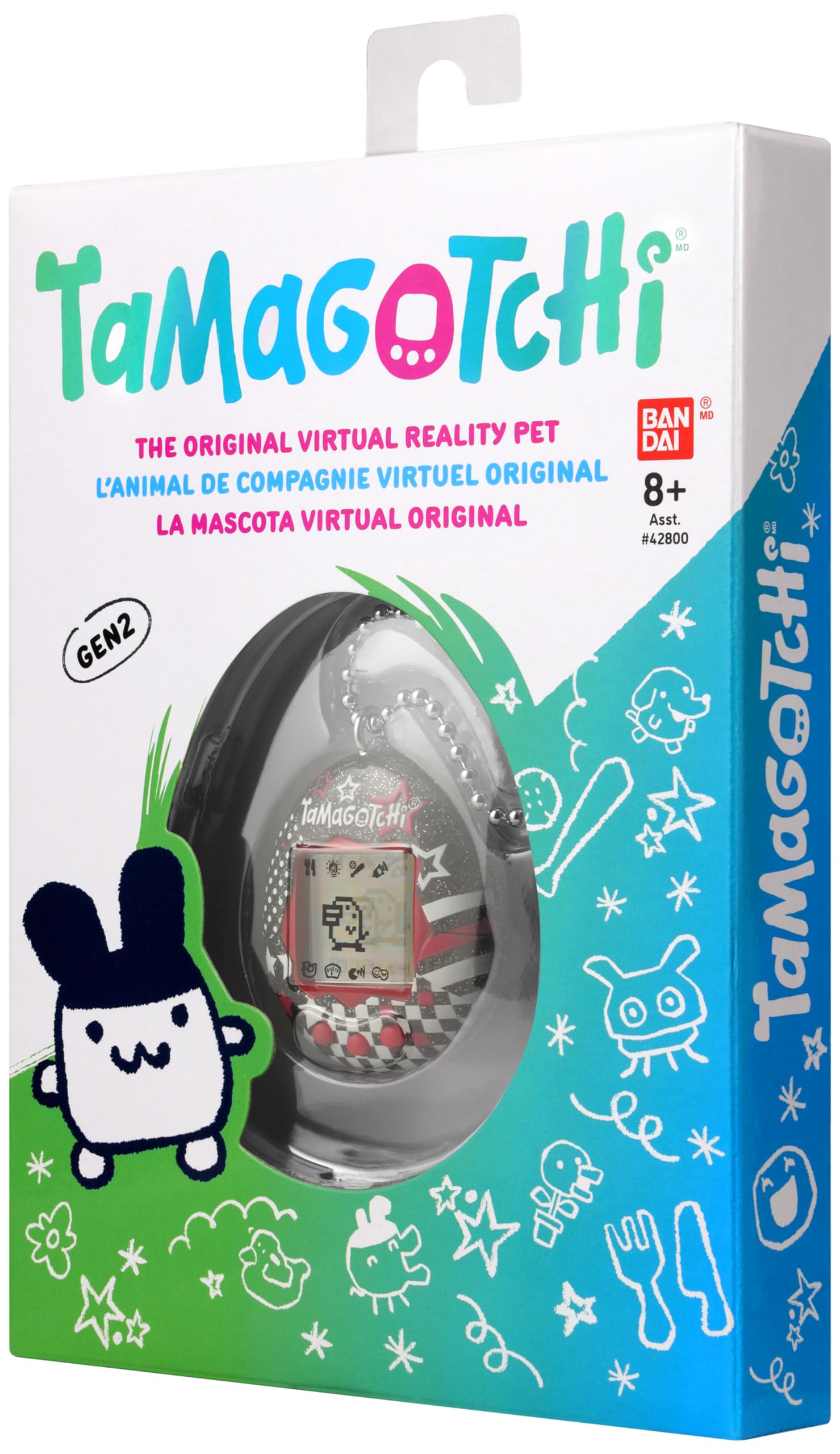 Bandai Tamagotchi Original Rock Glitter Digital Pet - Electronic Virtual Pet Toy for Kids 8+ 7