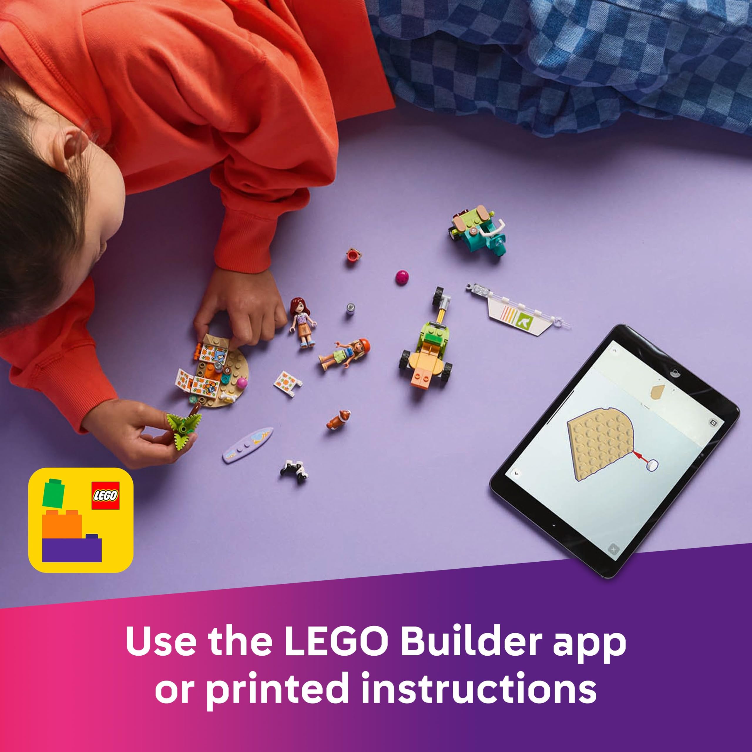 LEGO Friends Surfing Dogs and Scooter Adventure Set - Building Toy with Mini Dolls and Vehicles for Ages 6+ 12