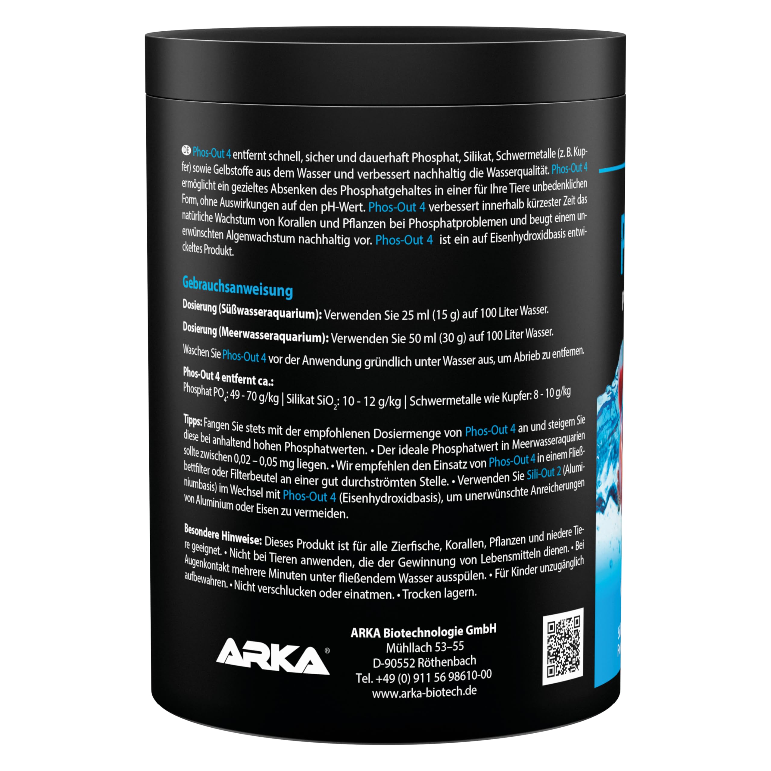 ARKA Phos-Out 4 Granules - Phosphate, Silicate & Tannin Remover | 1000 ml