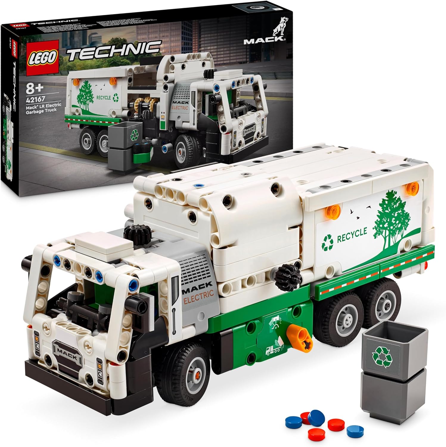 LEGO Technic Mack LR Electric Garbage Truck - Building Set for Kids 8+ 1