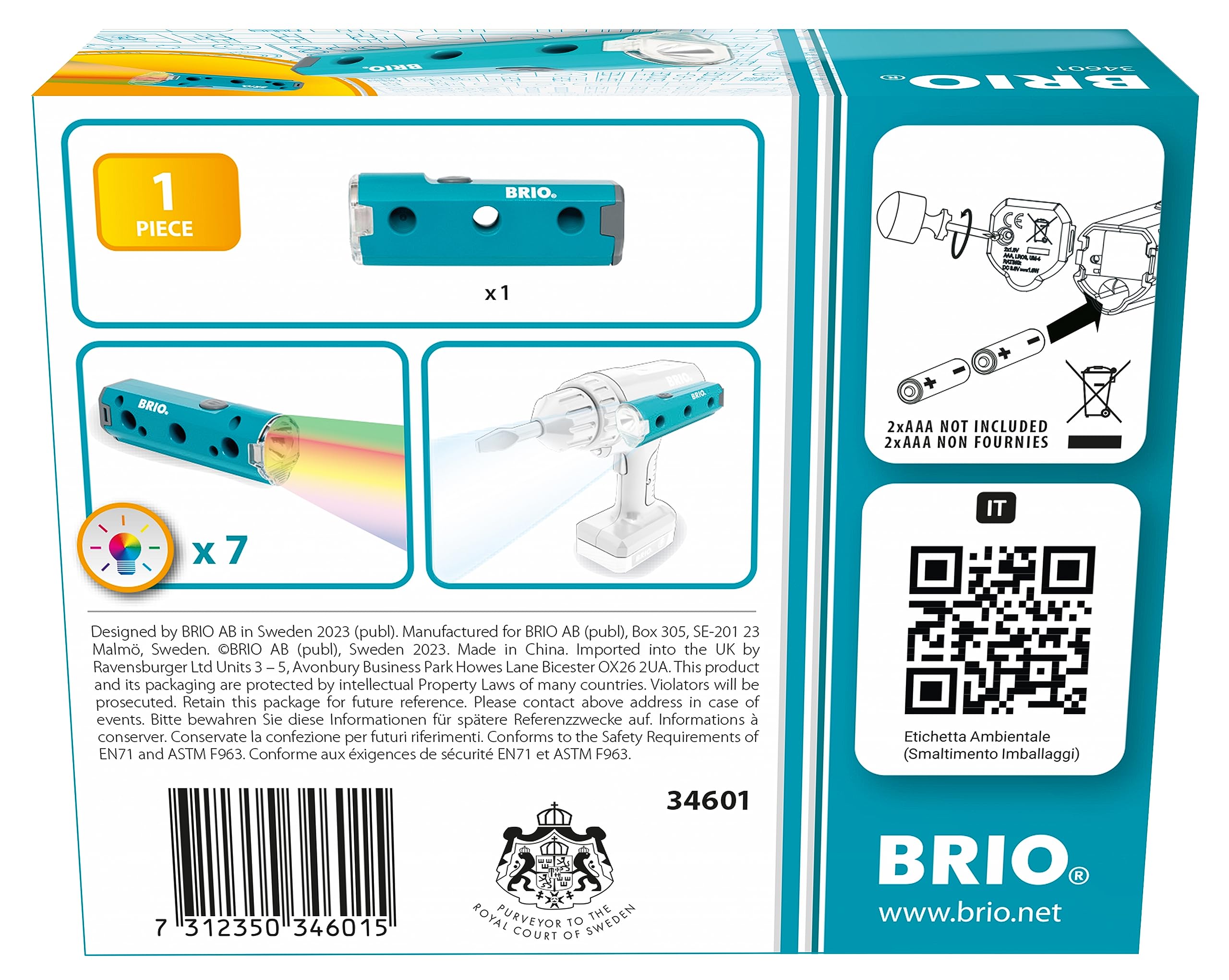 BRIO Builder Flashlight - Light-Up Building Toy for Kids 3+ 6
