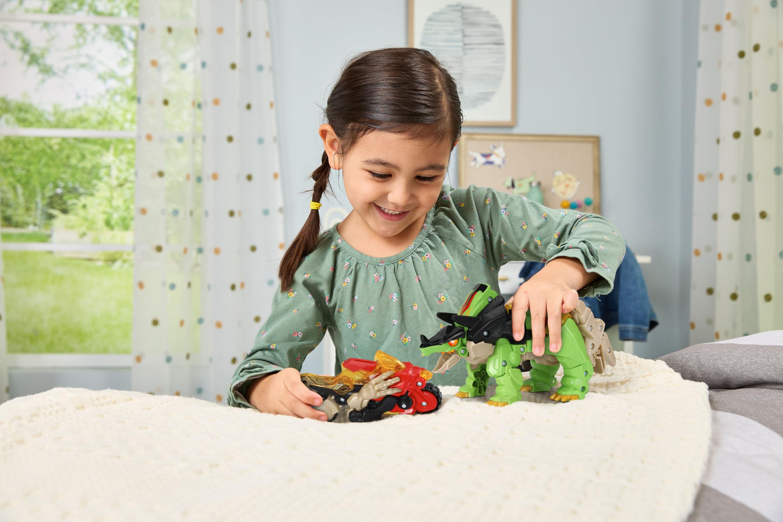 VTech Switch & Go Dinos Armour Up Triceratops Spinosaurus - 2-in-1 Interactive Dino Toy for Ages 3-8 4