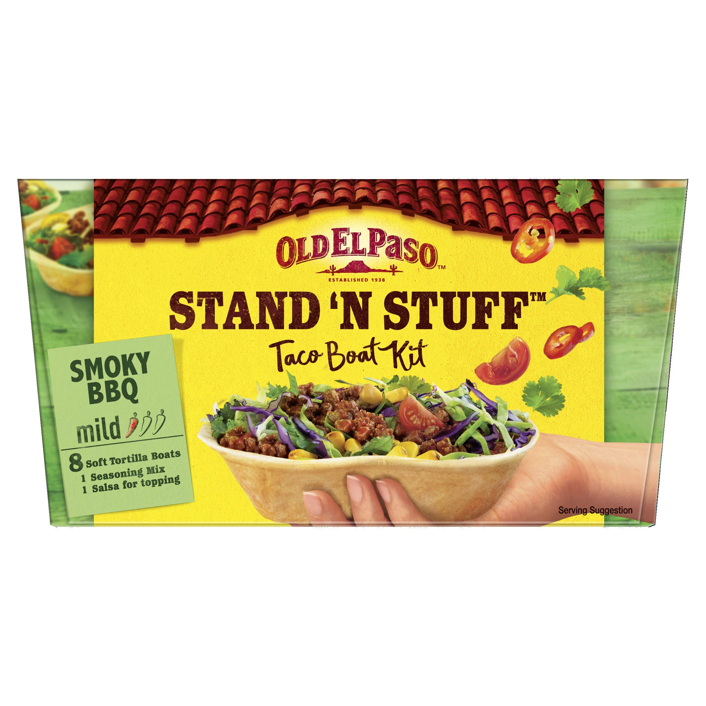 Old El Paso Stand 'N' Stuff Smoky BBQ Soft Taco Kit 345g (Pack of 4) 9