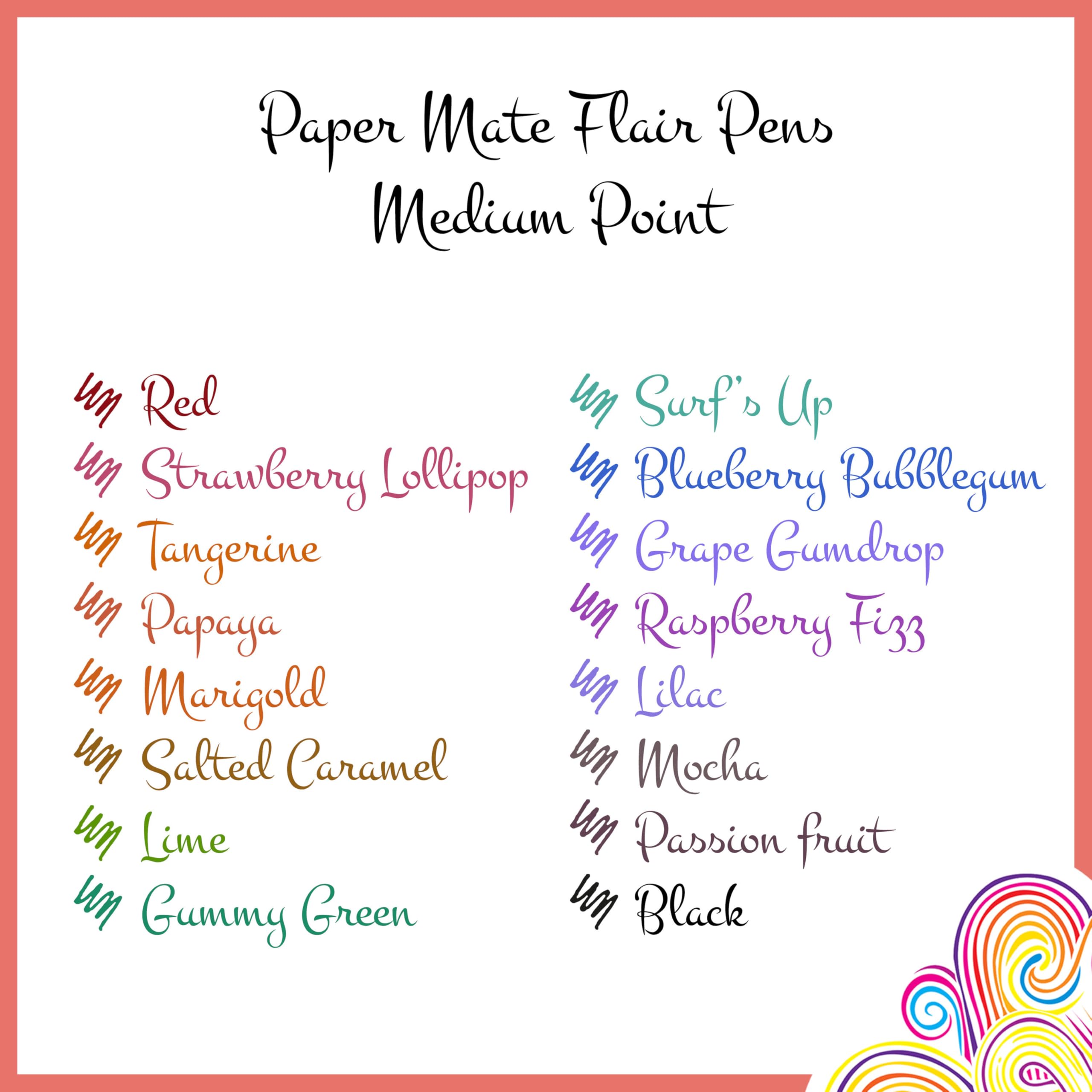 Paper Mate Flair Felt Tip Pens - Medium Point Assorted Candy Pop Colors 16 Count 3
