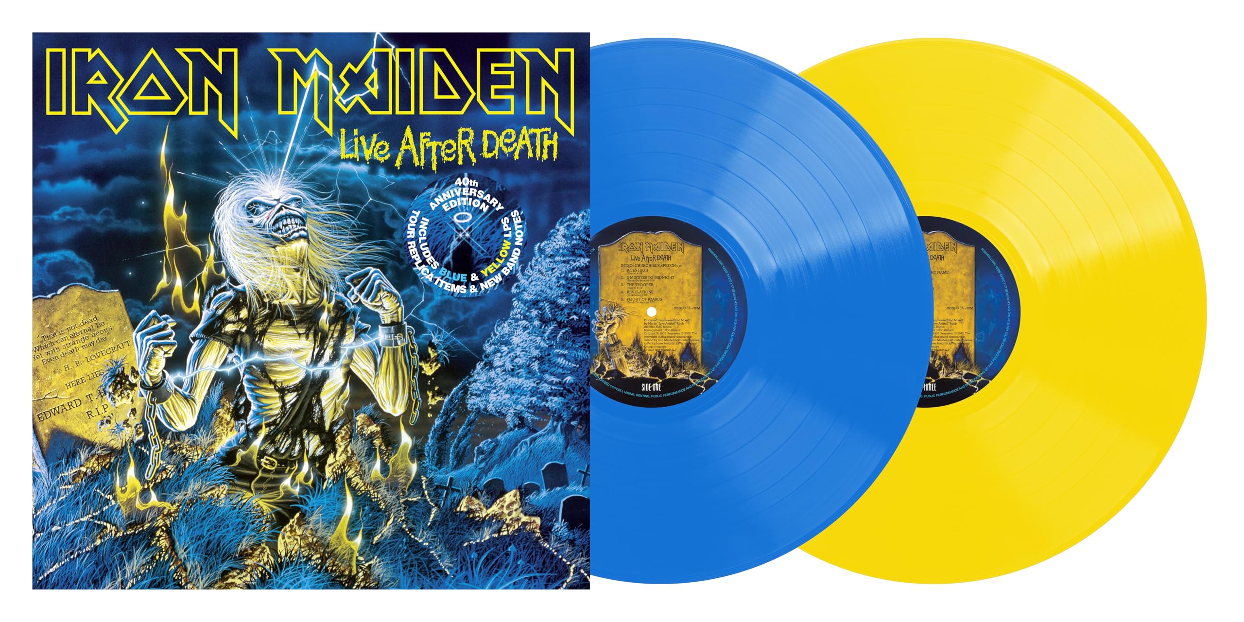 Iron Maiden - Live After Death (40th Anniversary Limited Collector's Edition) [2LP Blue & Yellow Vinyl] 5