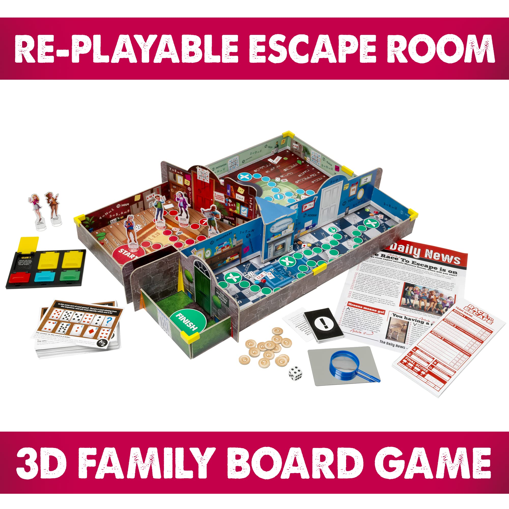 IDEAL Race to Escape: The 3D Replayable Escape Room Board Game