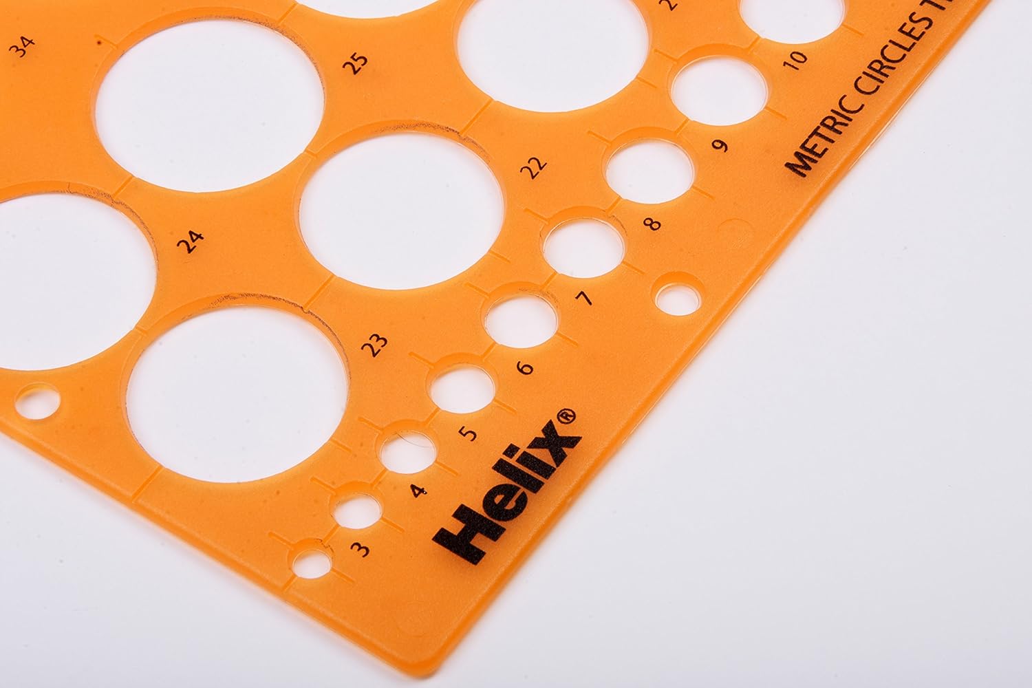 Helix Circle Stencil Template, Translucent Orange 3