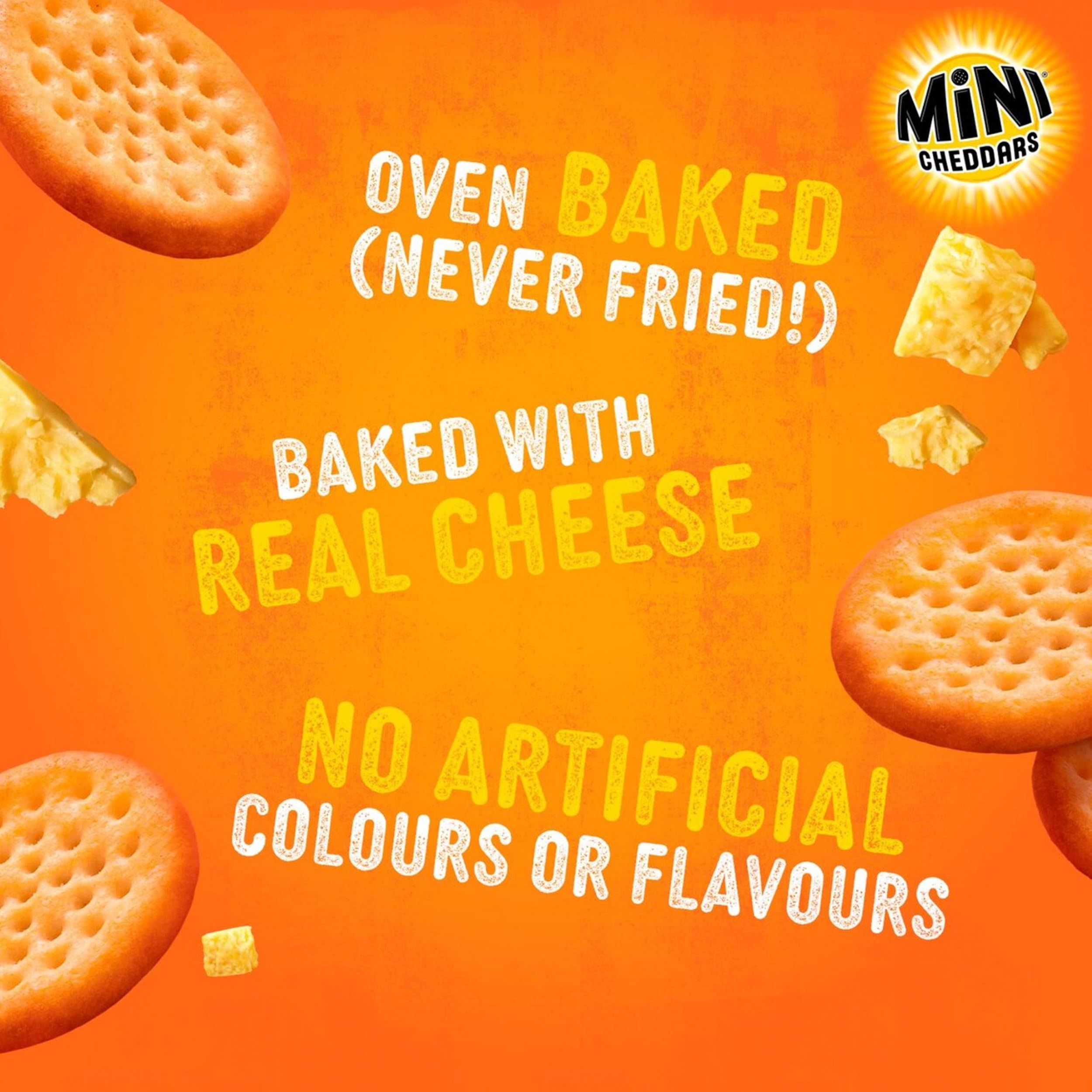 Jacob's Mini Cheddars Original Multipack Crisps, Baked with Real Cheese, 22 Pack 2