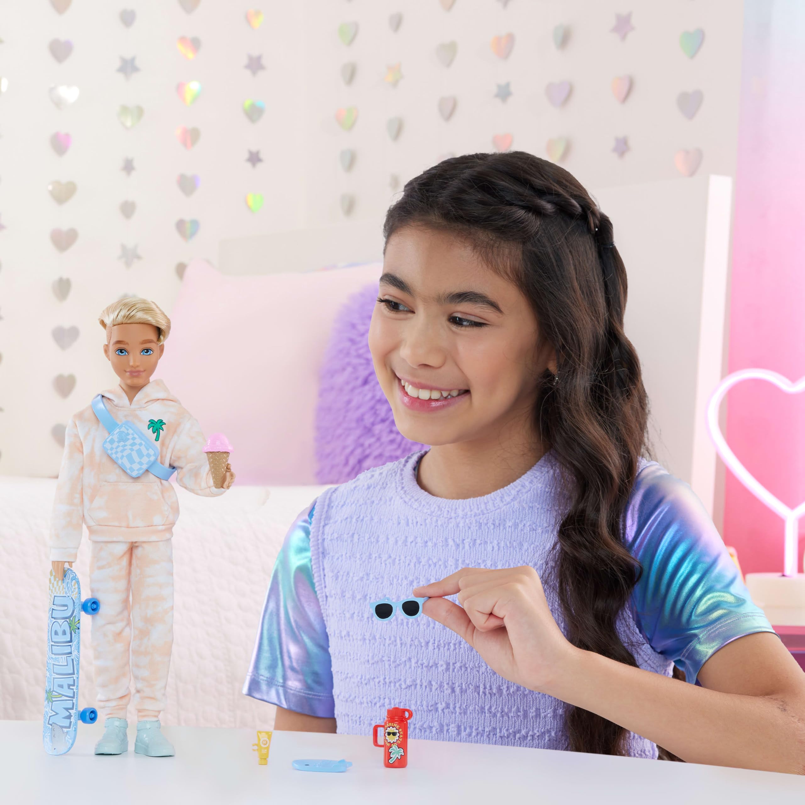 Barbie Dream Besties Ken Doll - Posable Fashion Doll with Skateboard & Accessories | Ages 4+