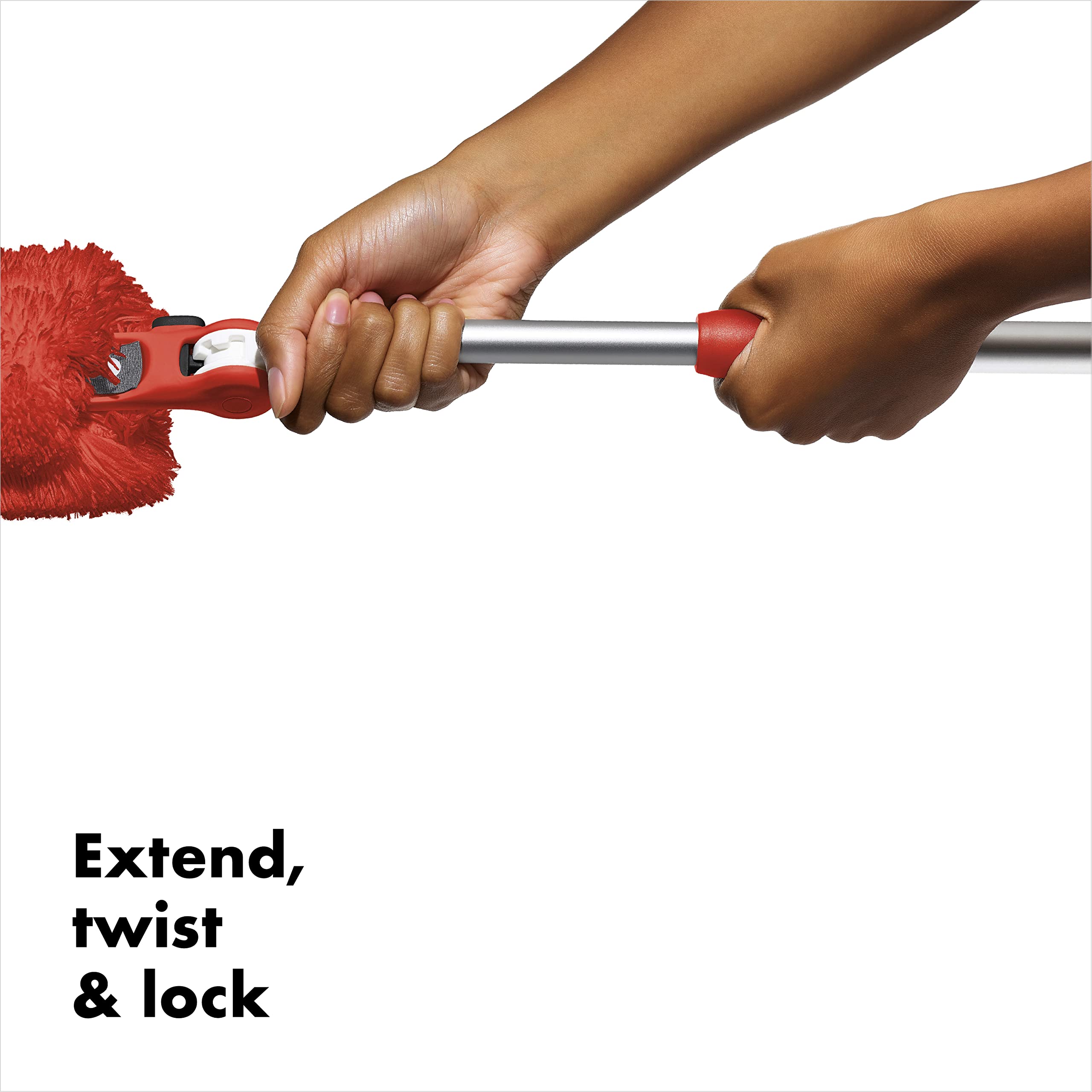 OXO Good Grips Extendable Microfibre Duster - Extends to 137 cm | 270° Rotating Head | Machine Washable 3