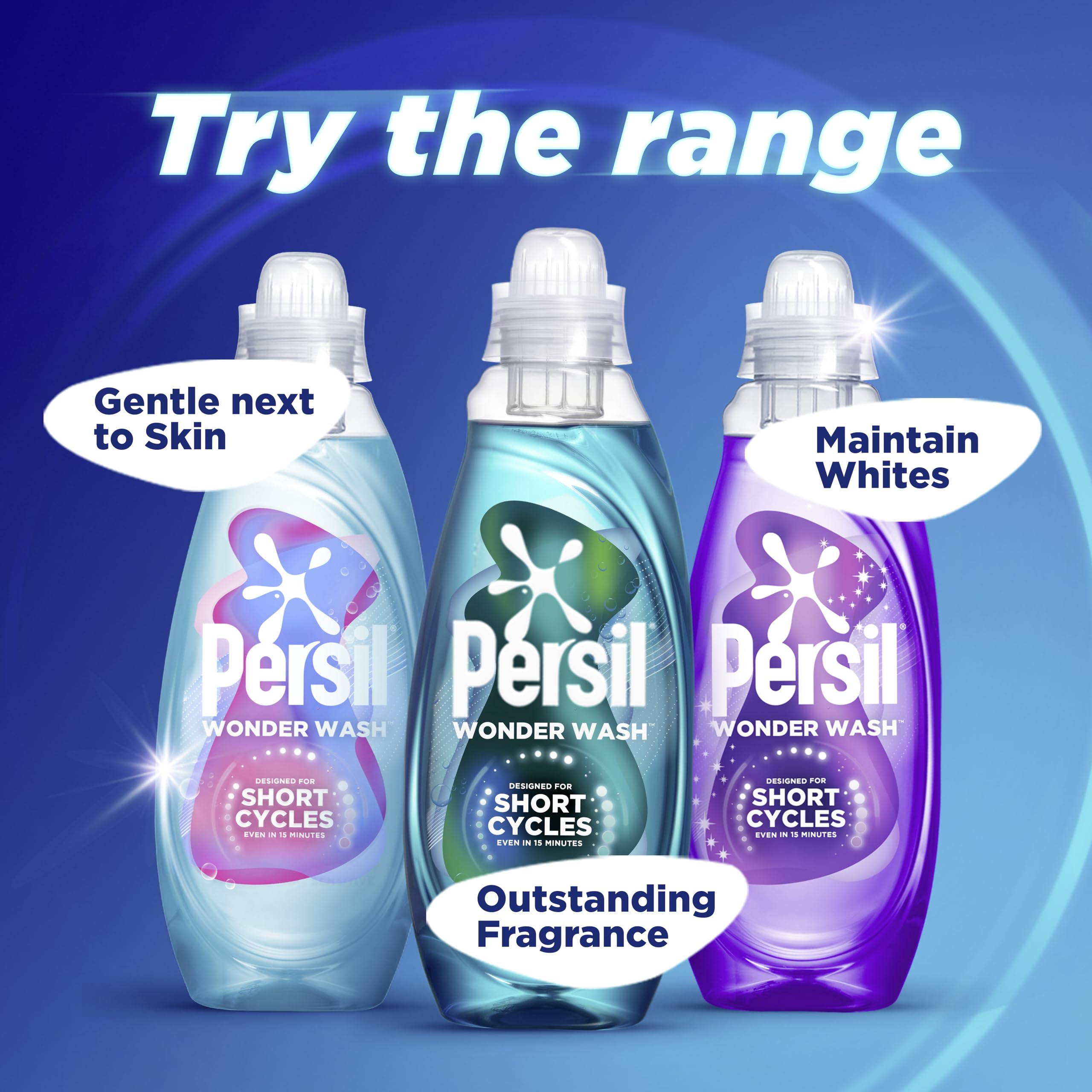 Persil Wonder Wash Sensitive Non Bio Liquid Detergent - Fast-Acting Formula for Short Cycles 11