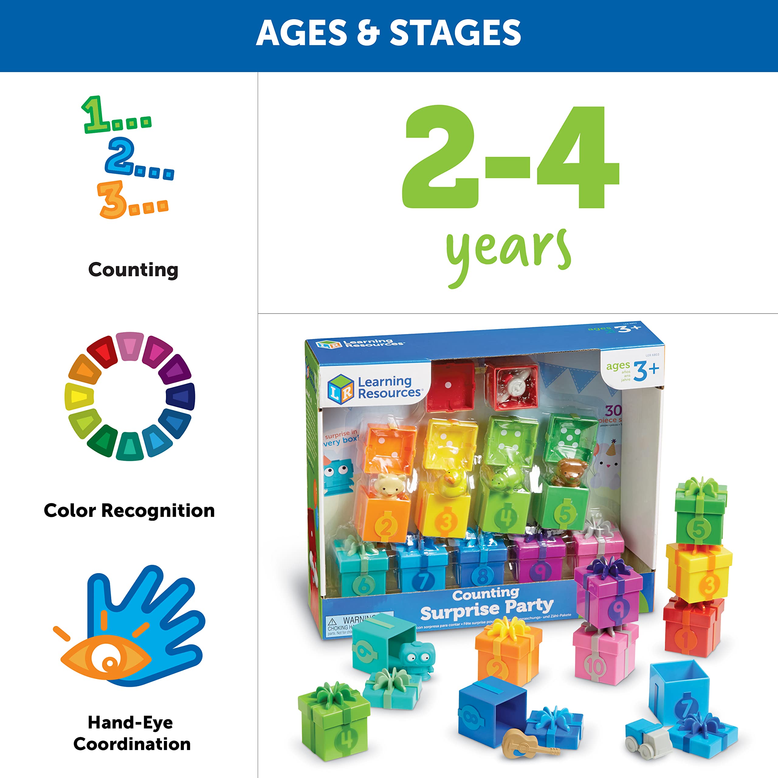 Learning Resources Counting Surprise Party - Educational Toy Playset for Ages 3+ 12