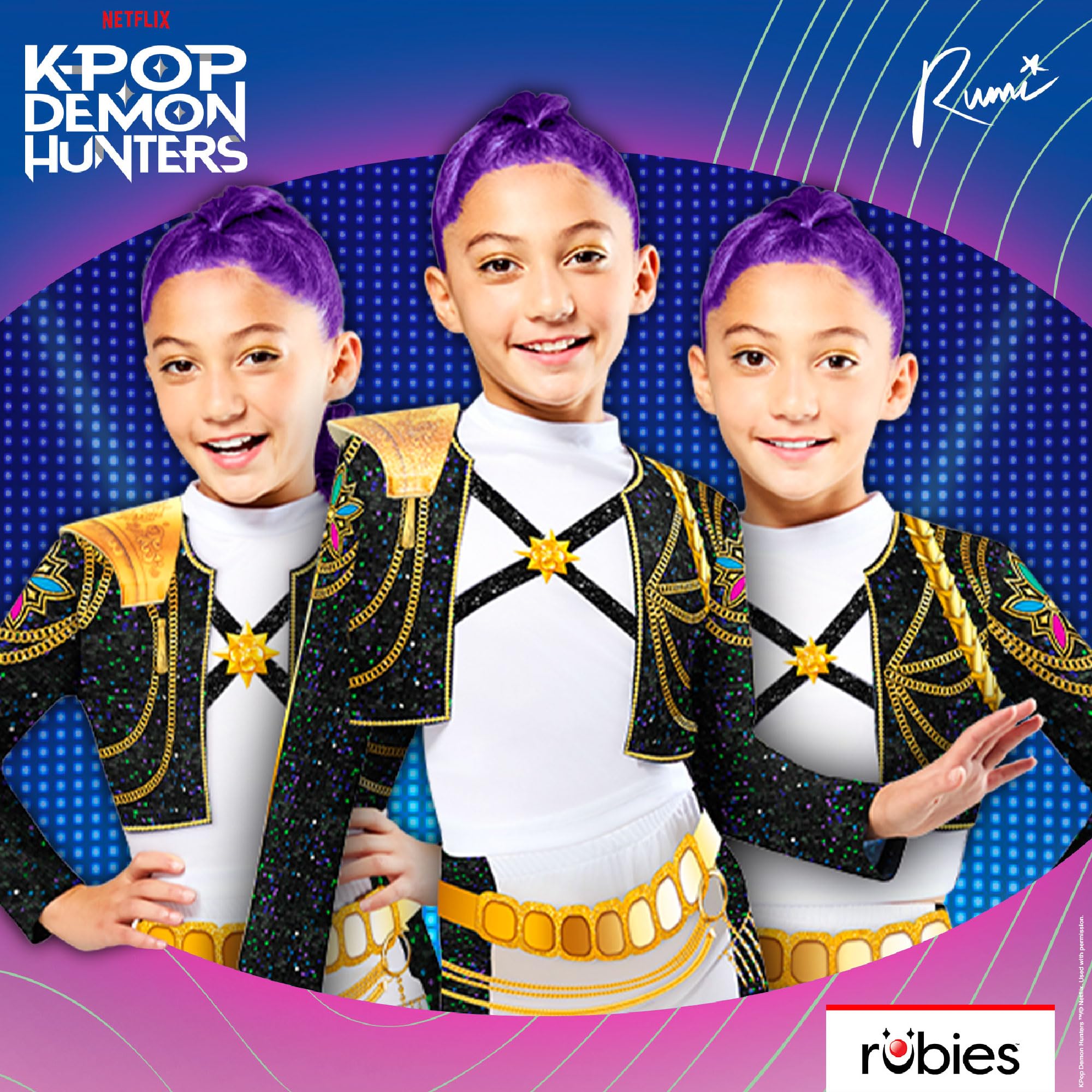 Rubies K-Pop Demon Hunters Rumi Golden Classic Child Costume - Girls, 9-10 Years 5