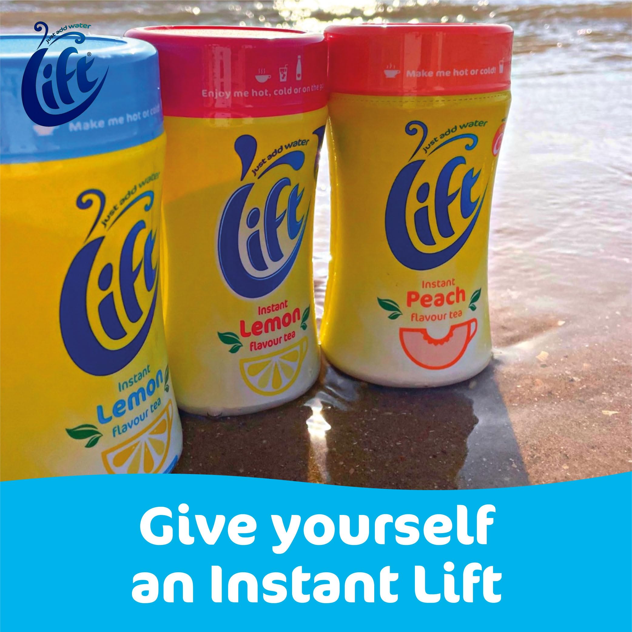 Lift Instant Lemon Flavour Tea Reduced Sweetness | 6 x 165g Jars | Hot or Iced Tea | Rainforest Alliance Certified 7