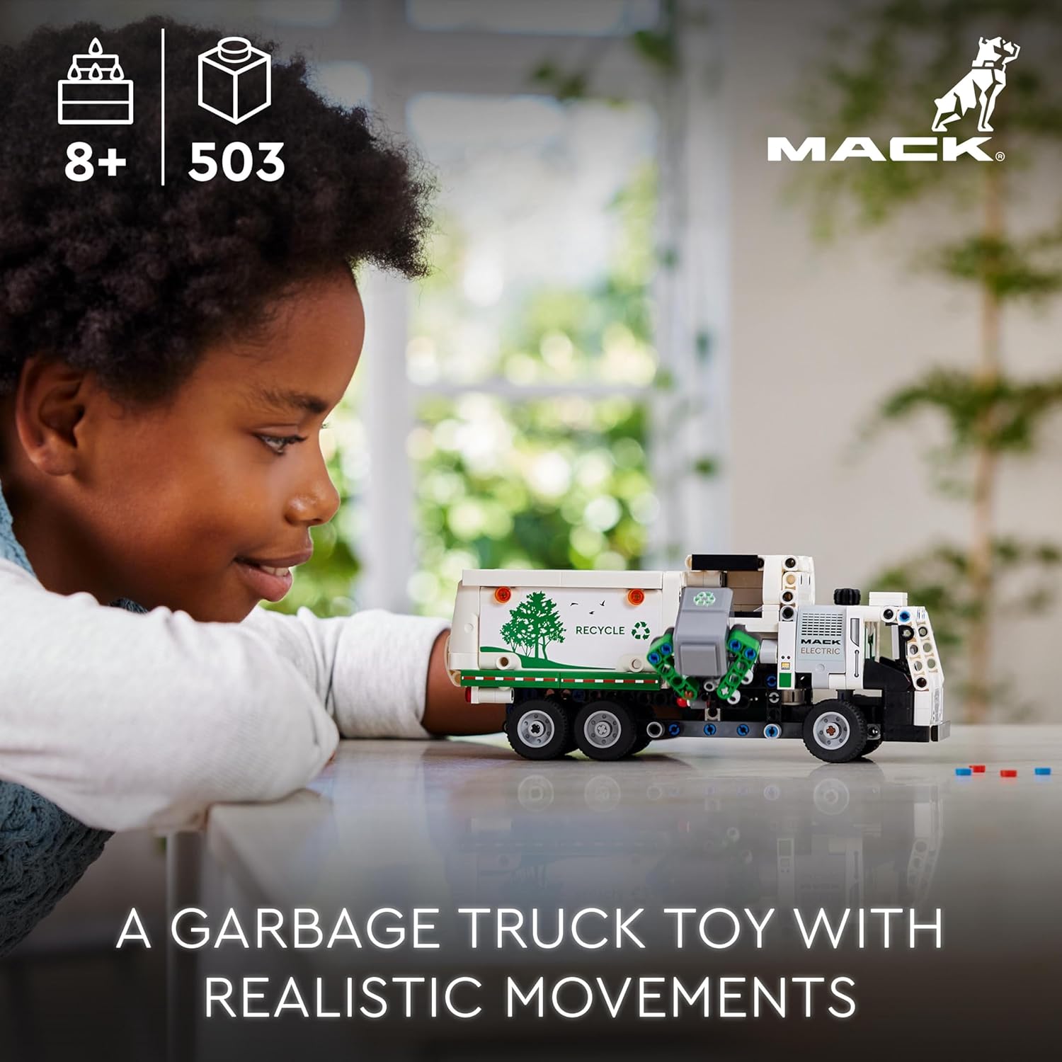LEGO Technic Mack LR Electric Garbage Truck - Building Set for Kids 8+ 5