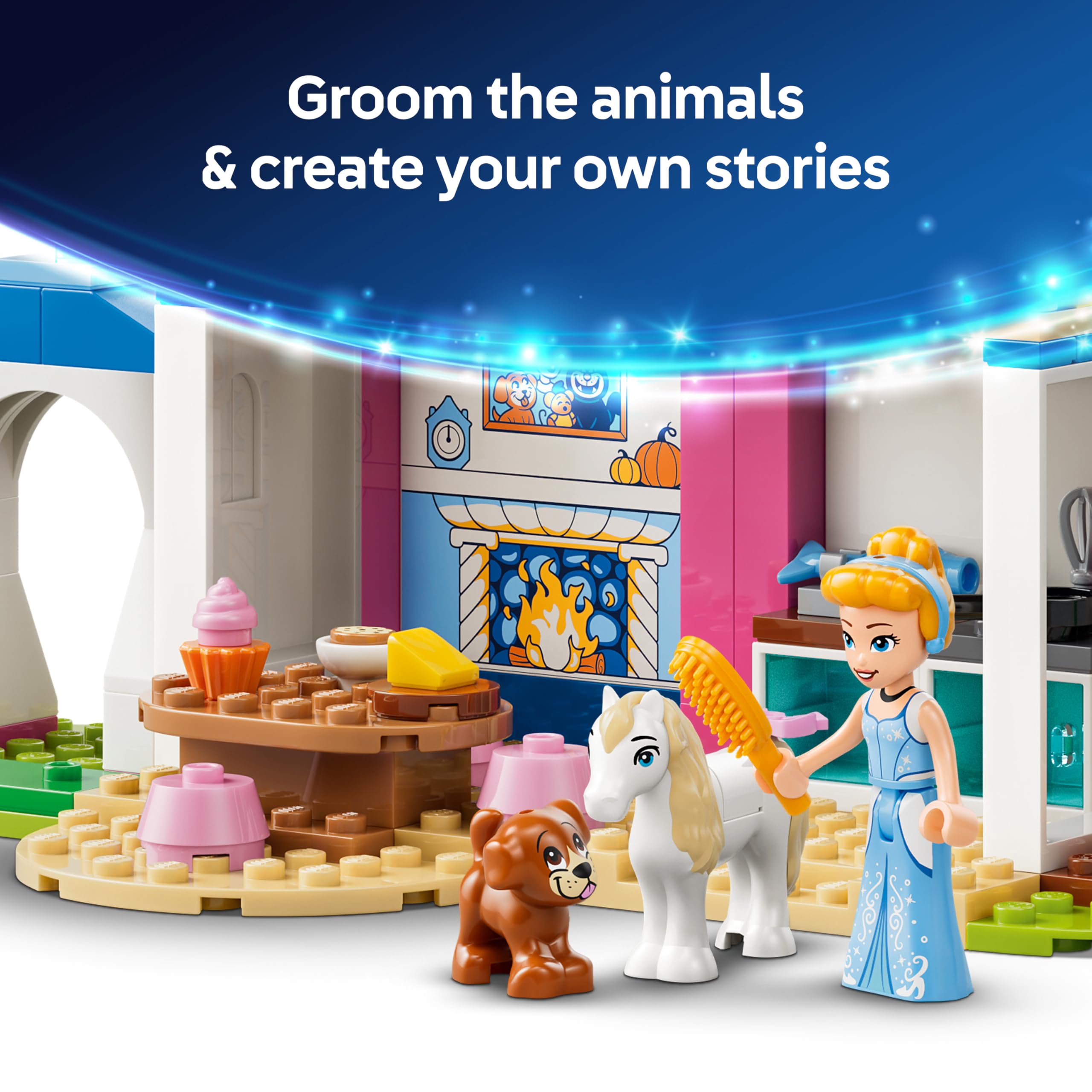 LEGO Disney Princess Cinderella Animal Friends Castle Toy Set 43283 for Ages 4+ | Starter Brick Building Set 6
