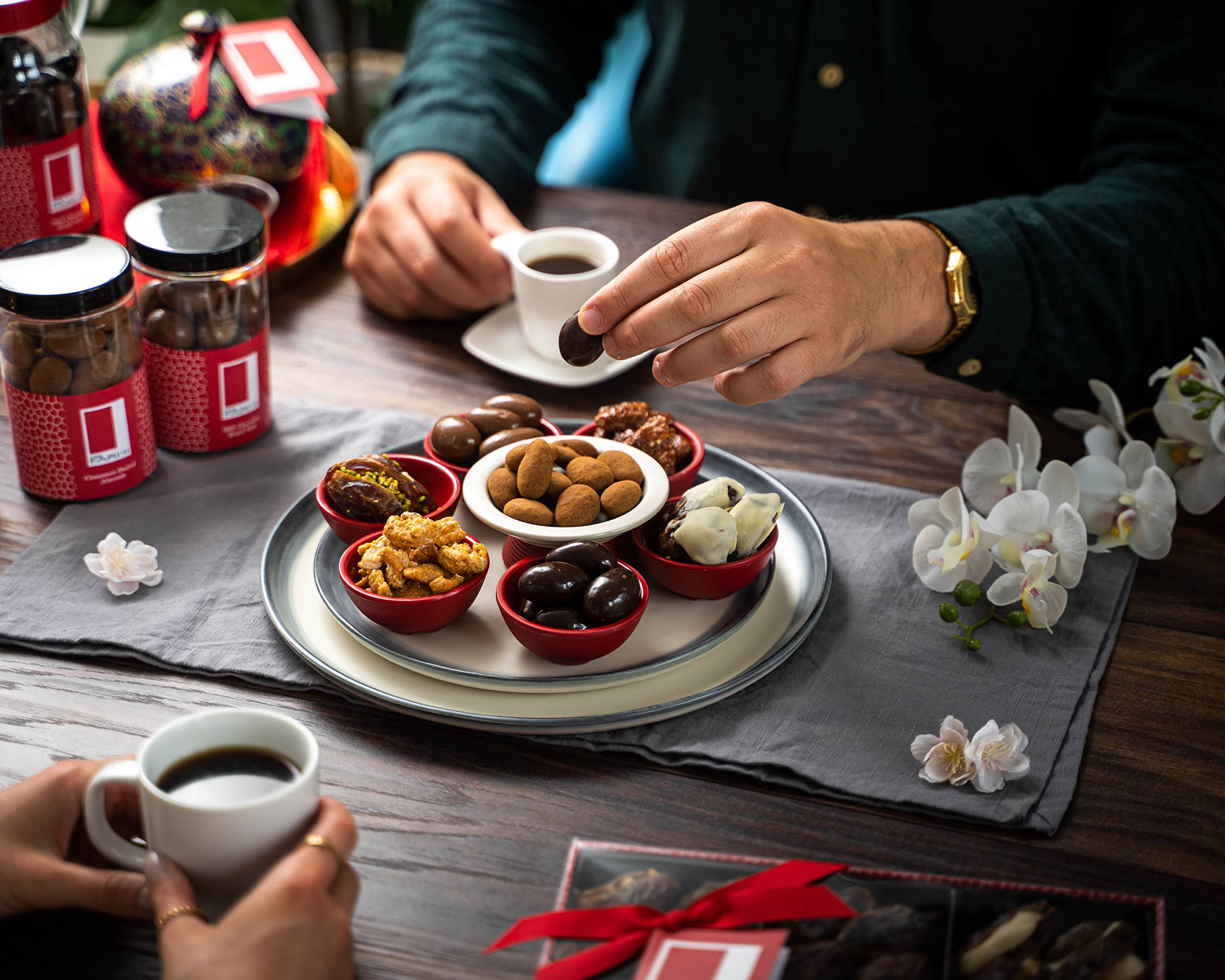 Rita Farhi Milk and Dark Chocolate Covered Brazil Nuts Gift Jar | 290g | Vegetarian 4