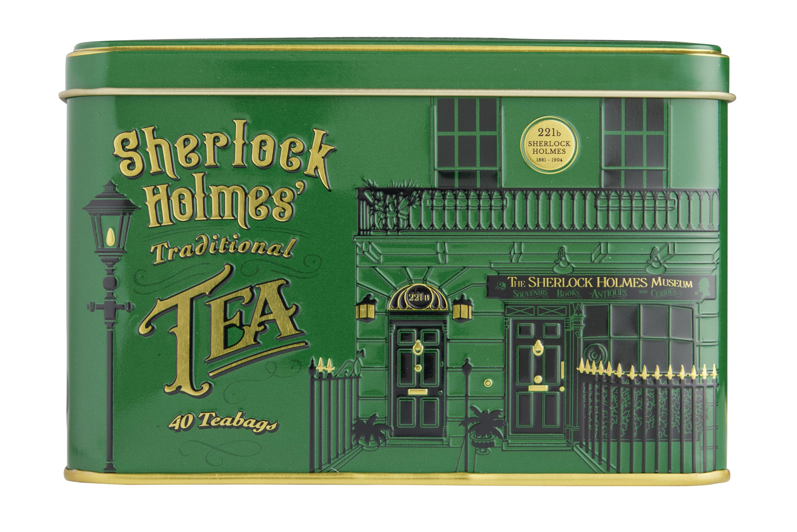 Sherlock Holmes Tea Tin with 40 English Breakfast Teabags - New English Teas 8