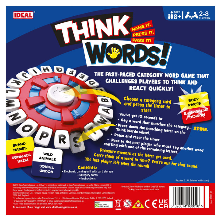 Ideal Think Words Board Game