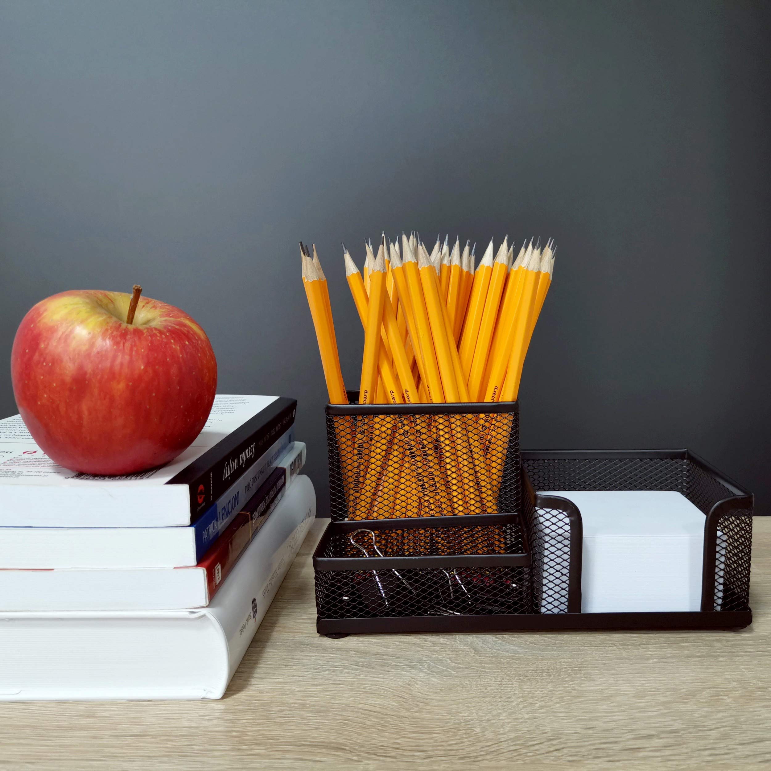 Leviatan Metal Desk Organizer - 3 Compartments | Black | Tabletop Mount
